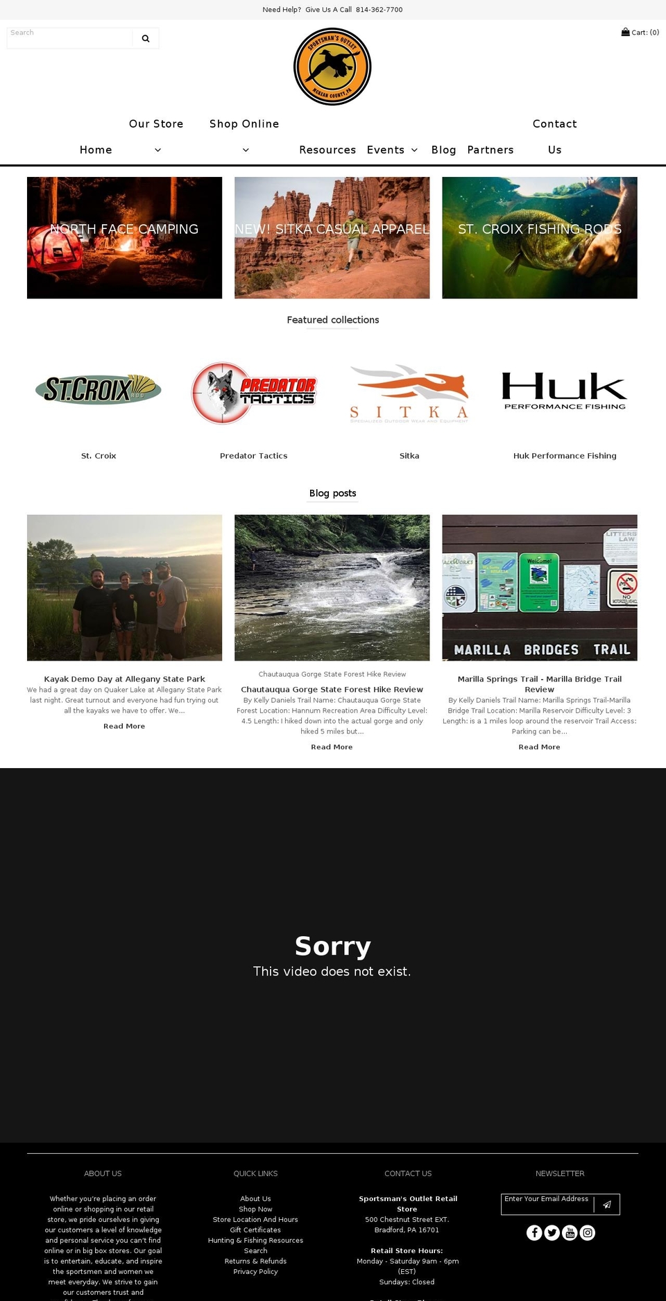 shopsportsmansoutlet.com shopify website screenshot