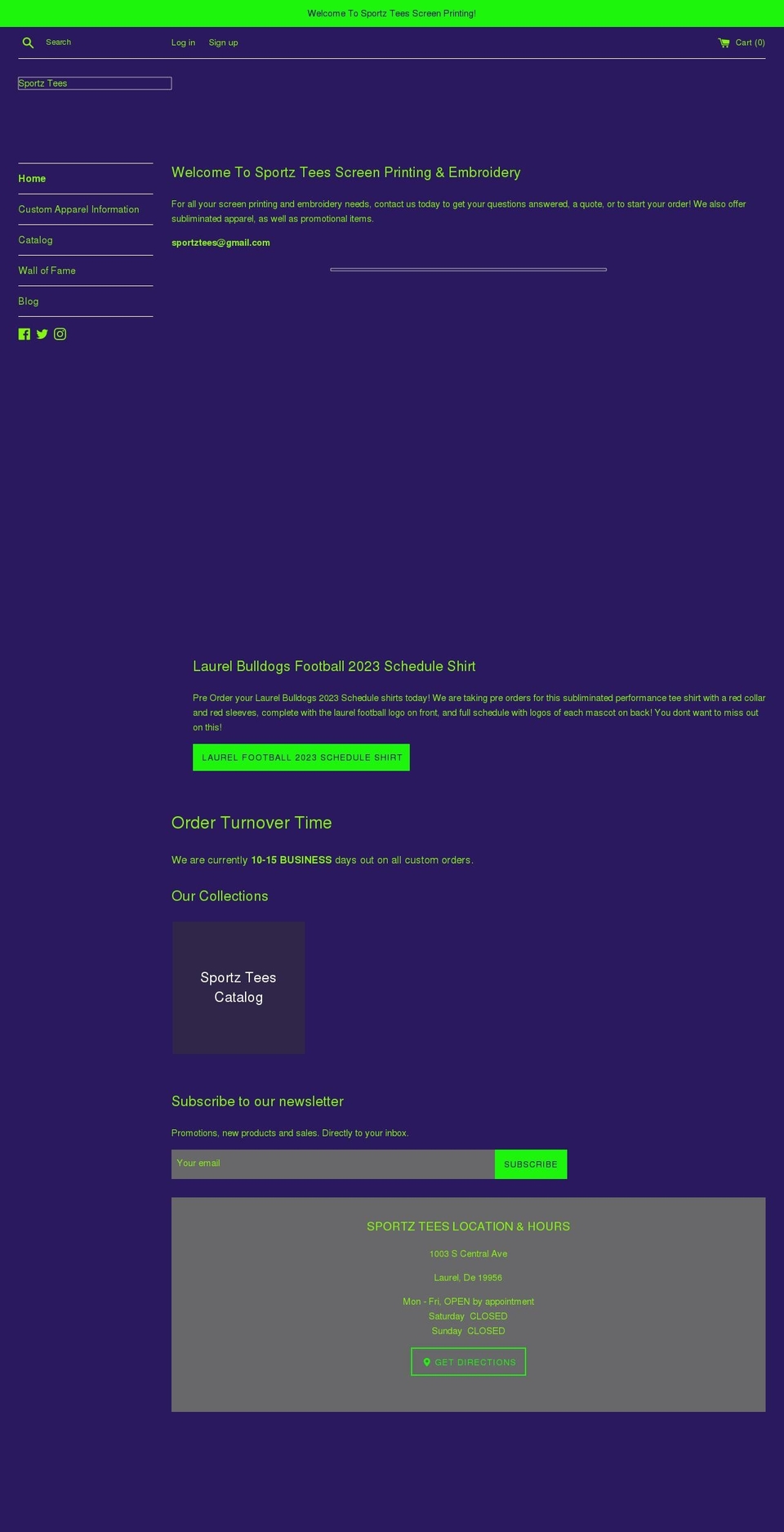 shopsportztees.com shopify website screenshot