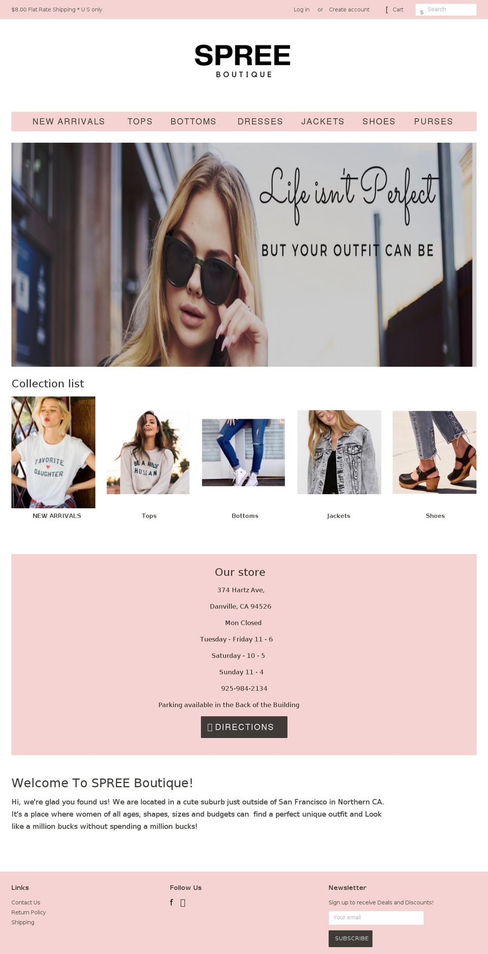 shopspreeonline.com shopify website screenshot