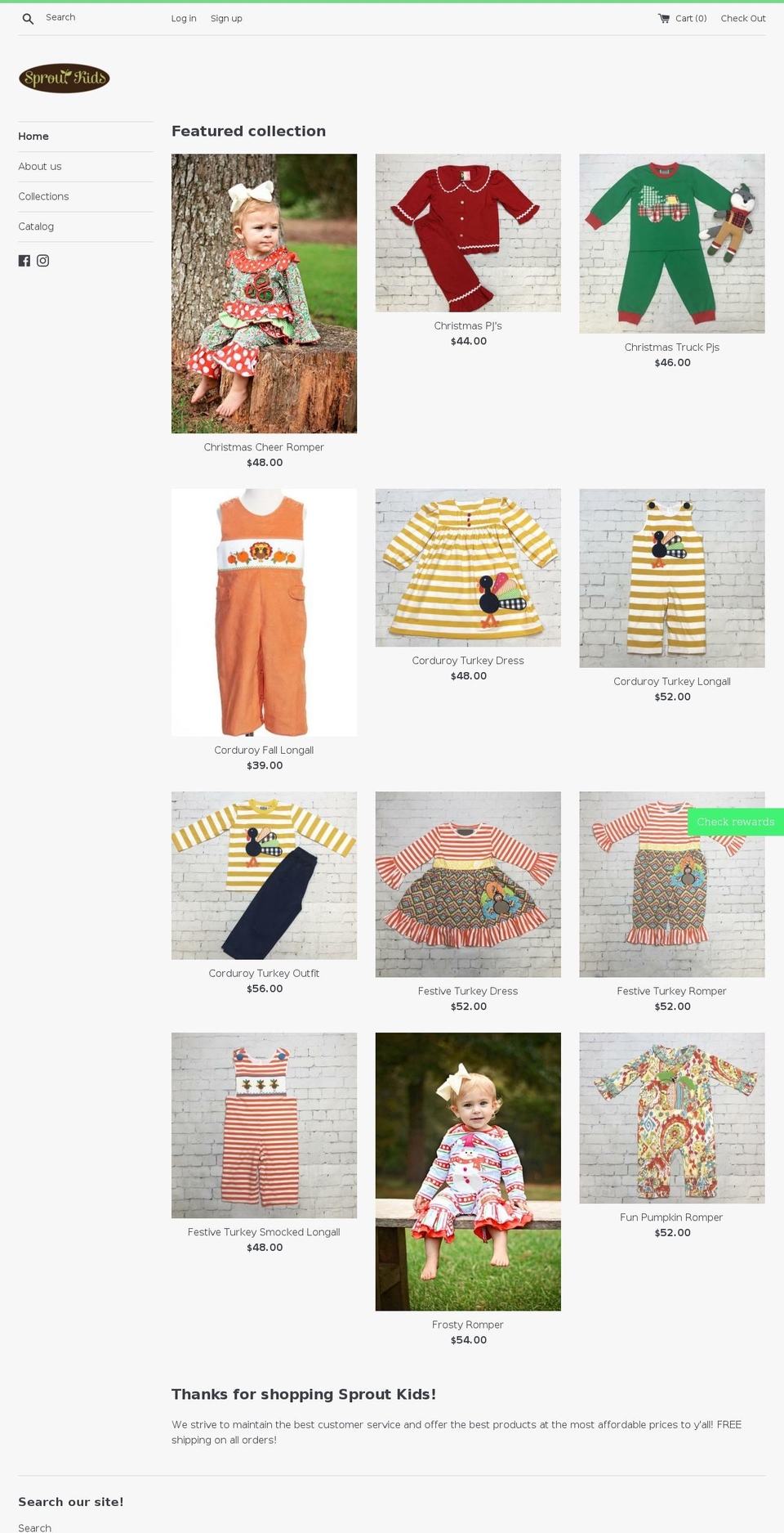 shopsproutkids.com shopify website screenshot