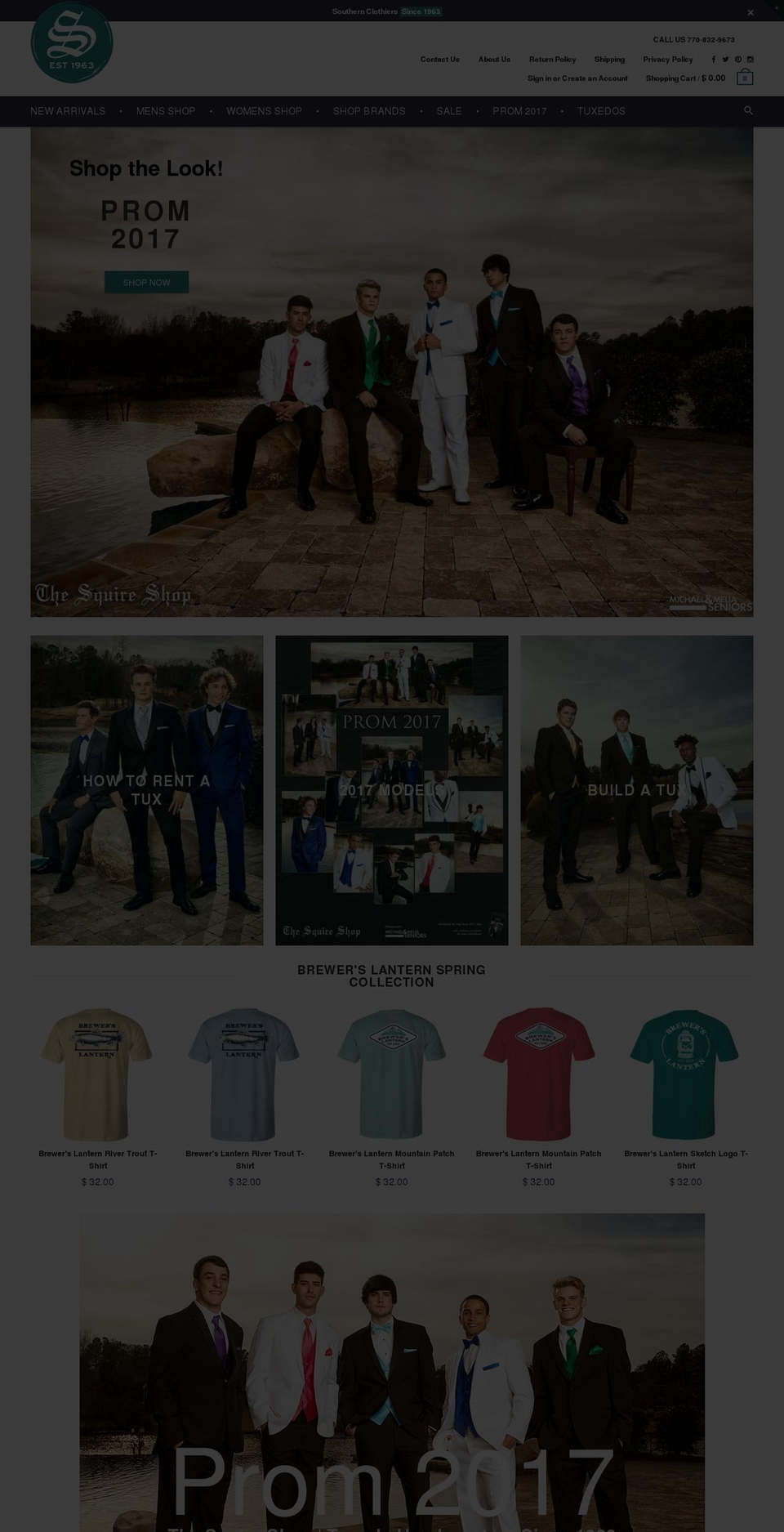 shopsquireshop.com shopify website screenshot
