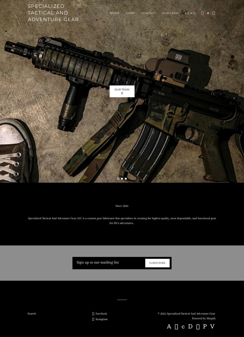 shopstaggear.com shopify website screenshot
