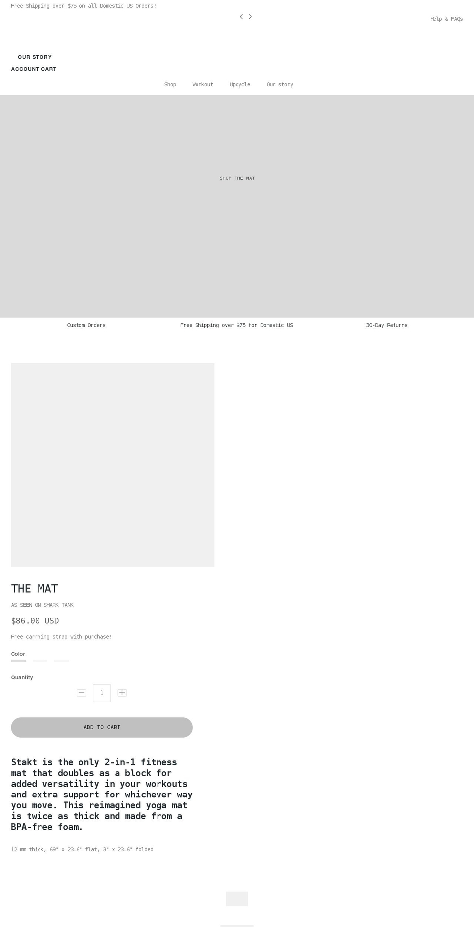 shopstakt.com shopify website screenshot
