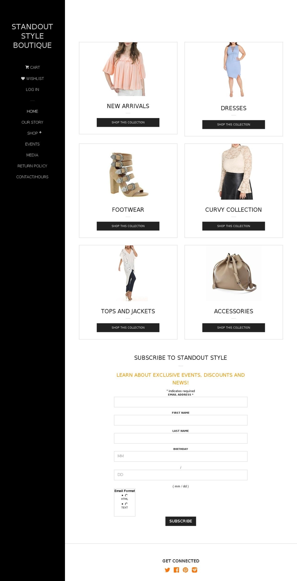 shopstandout.com shopify website screenshot