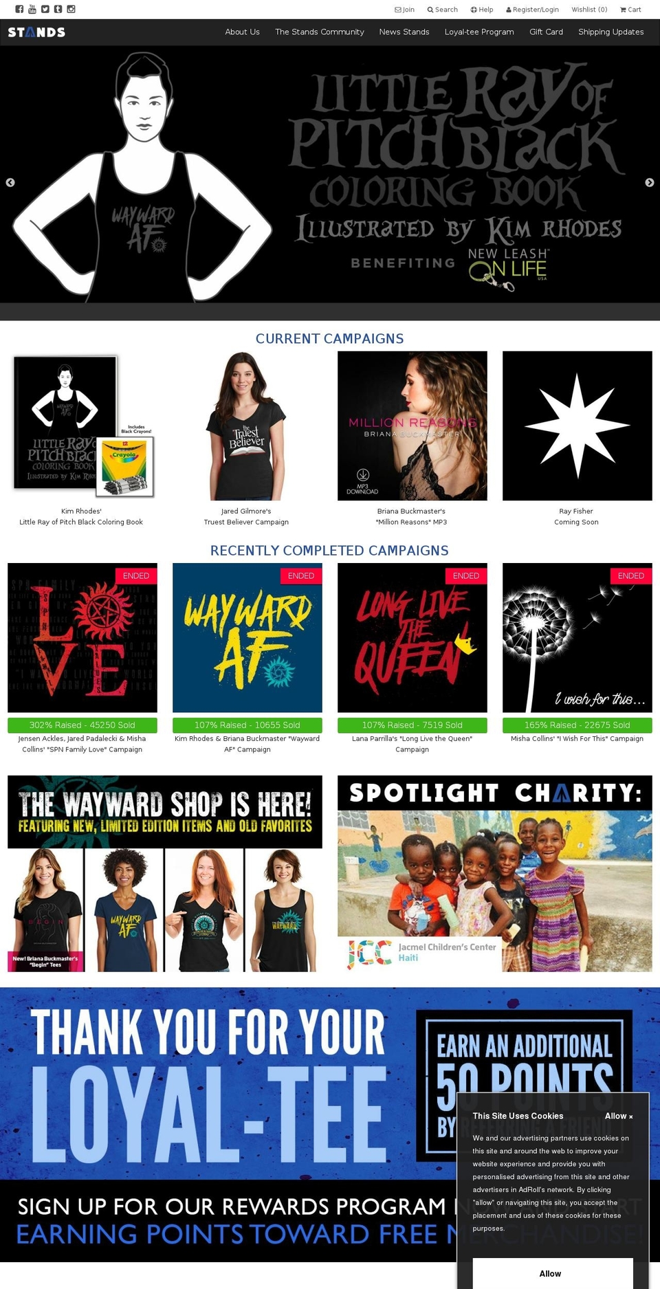 shopstands.com shopify website screenshot