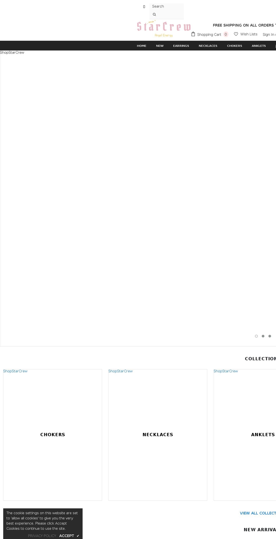 shopstarcrew.com shopify website screenshot
