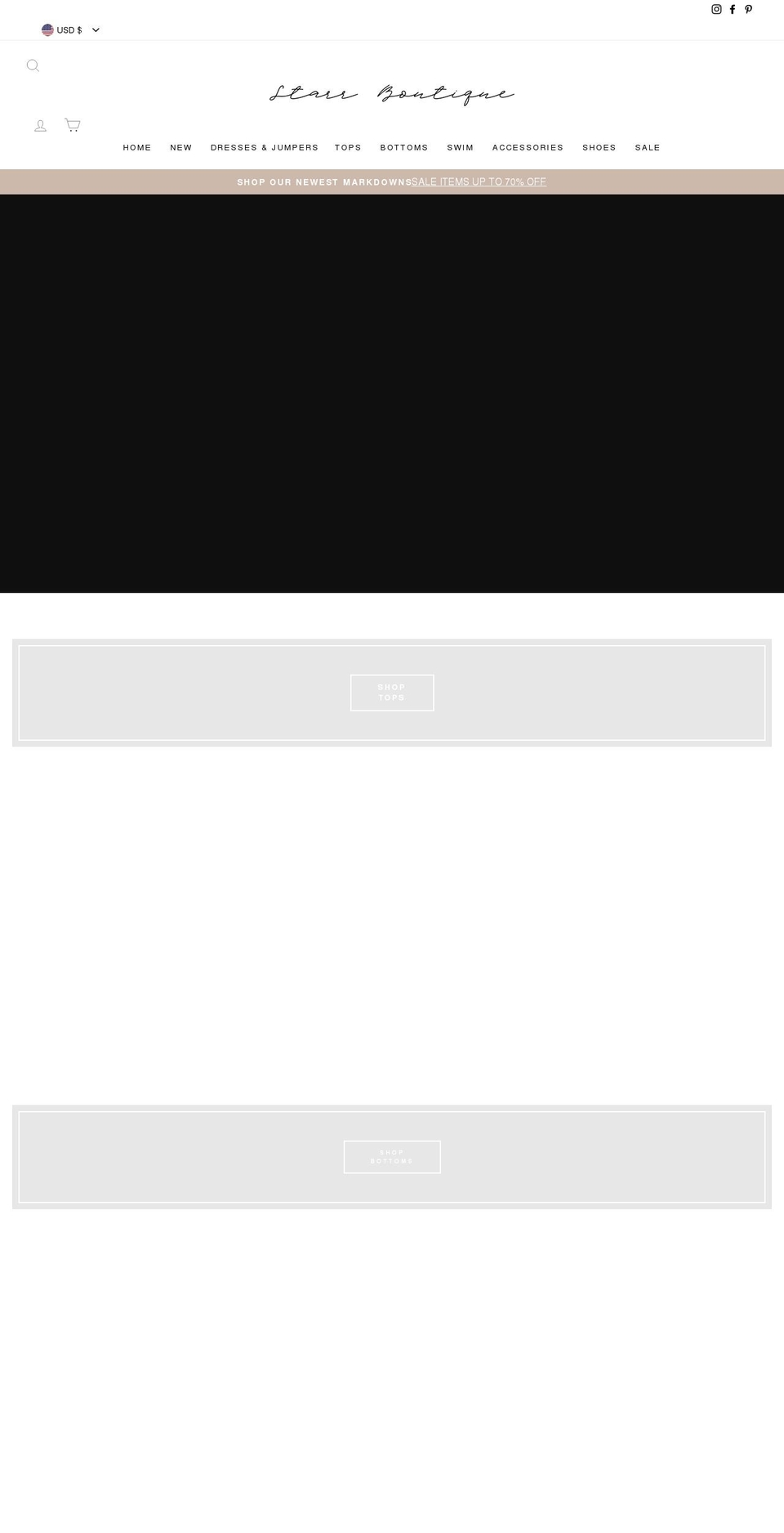 shopstarrbtq.com shopify website screenshot