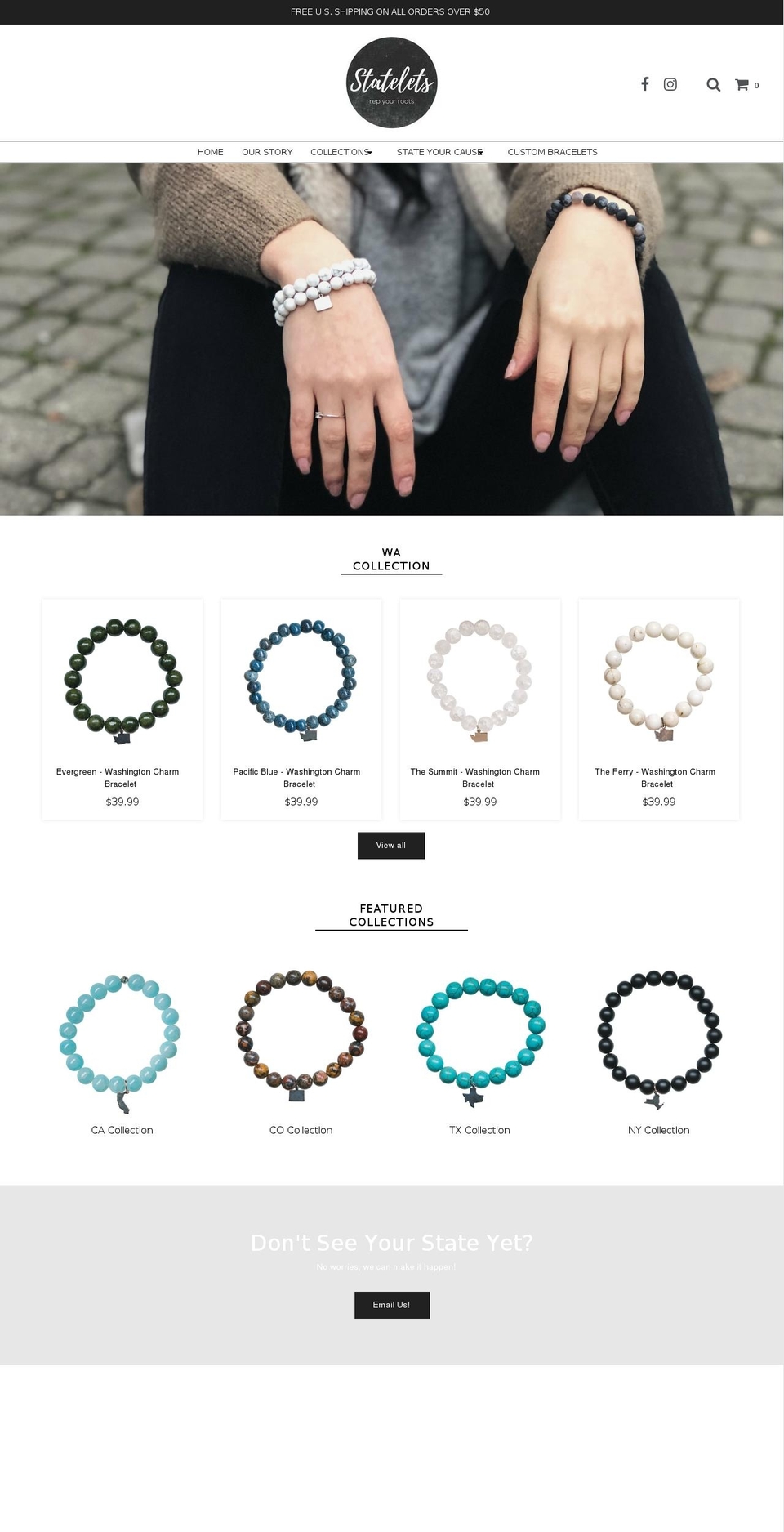 shopstatelets.com shopify website screenshot