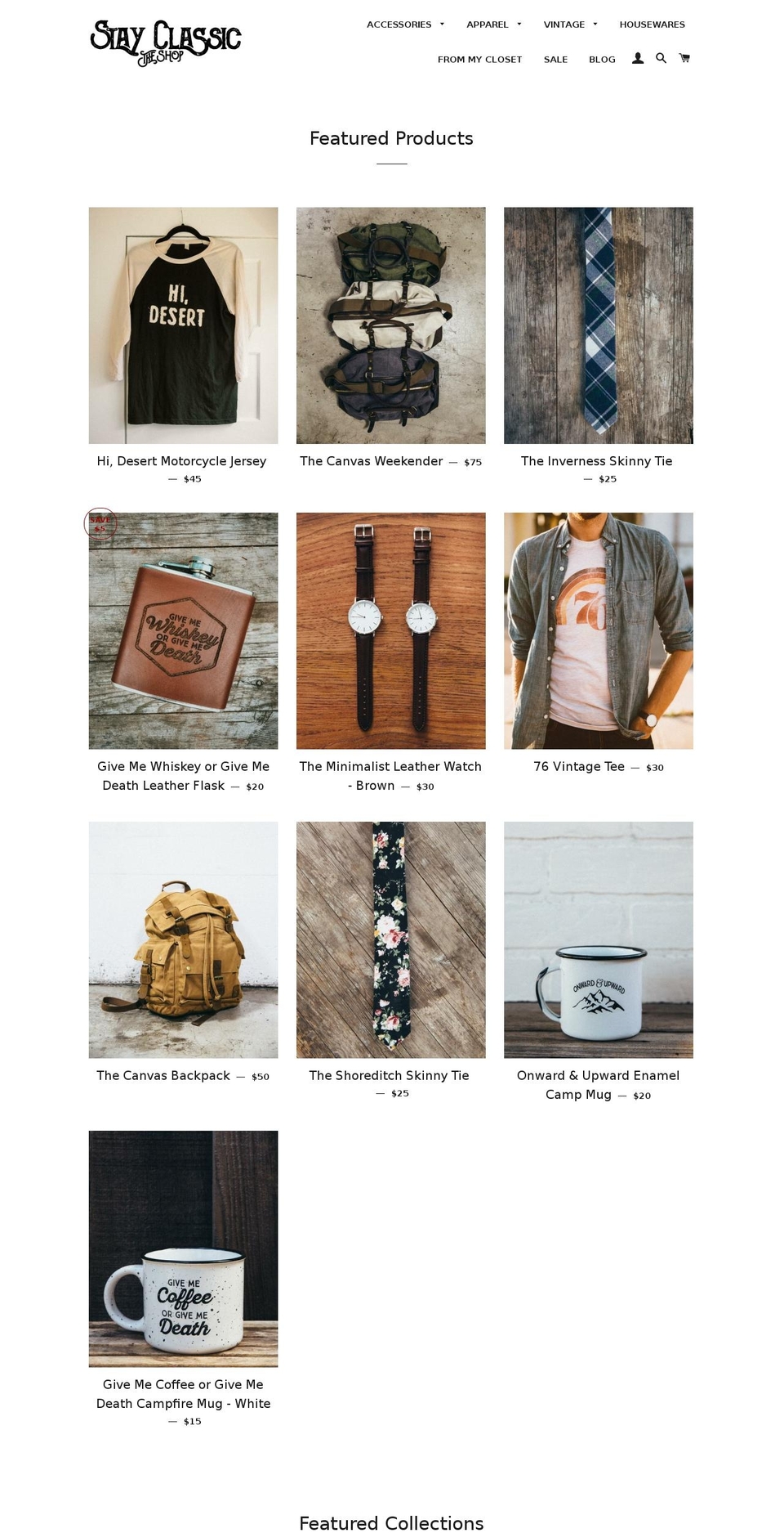 shopstayclassic.com shopify website screenshot