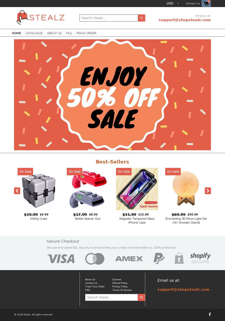 shopstealz.com — Shopify storefront screenshot