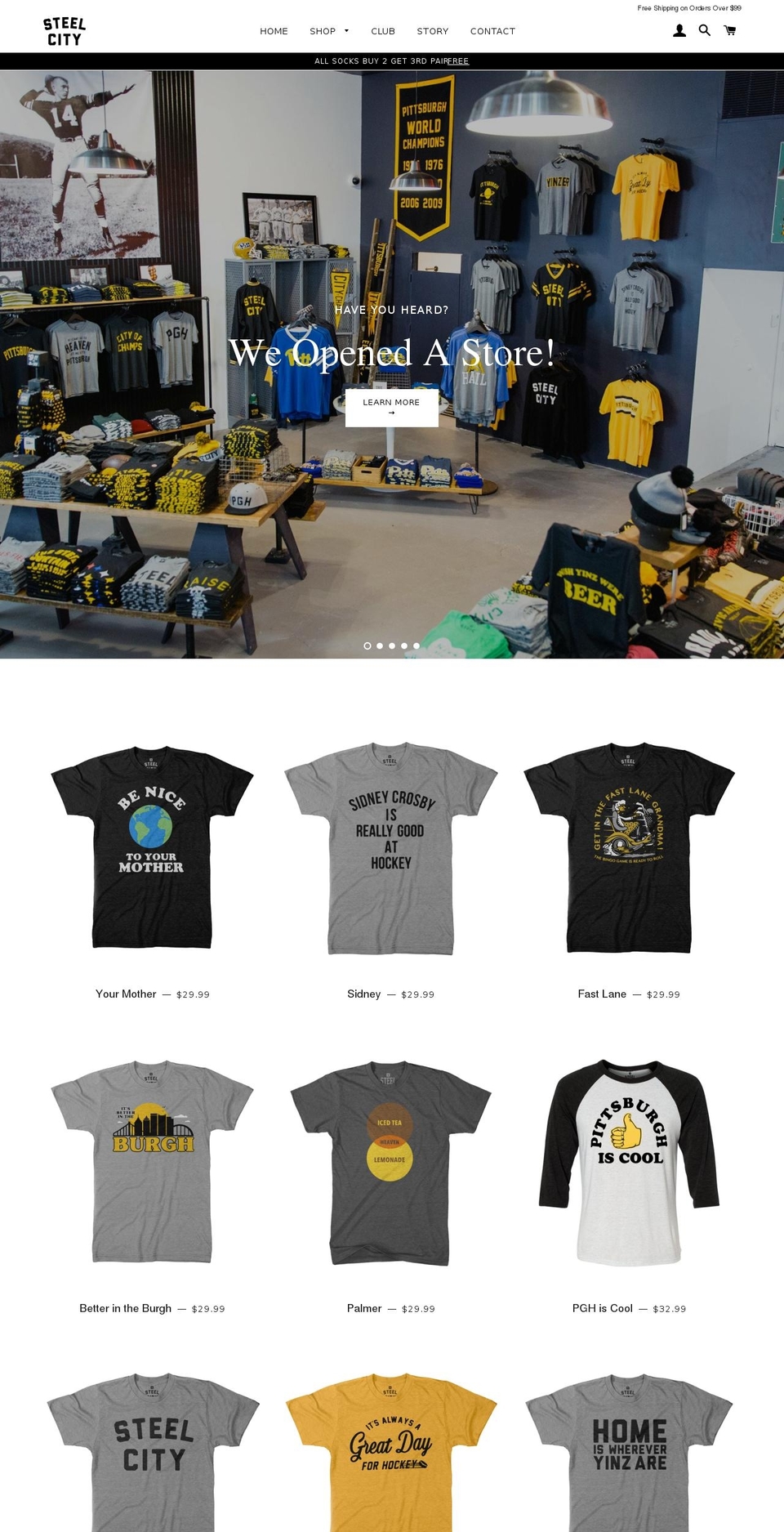 shopsteelcity.com shopify website screenshot