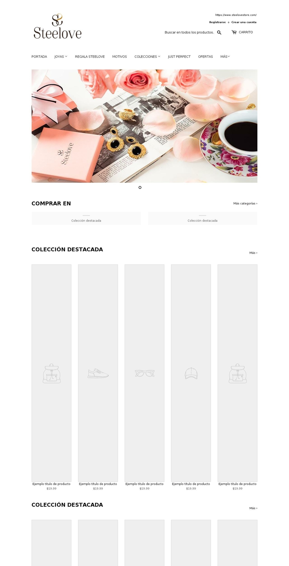 shopsteelove.com — Shopify storefront screenshot