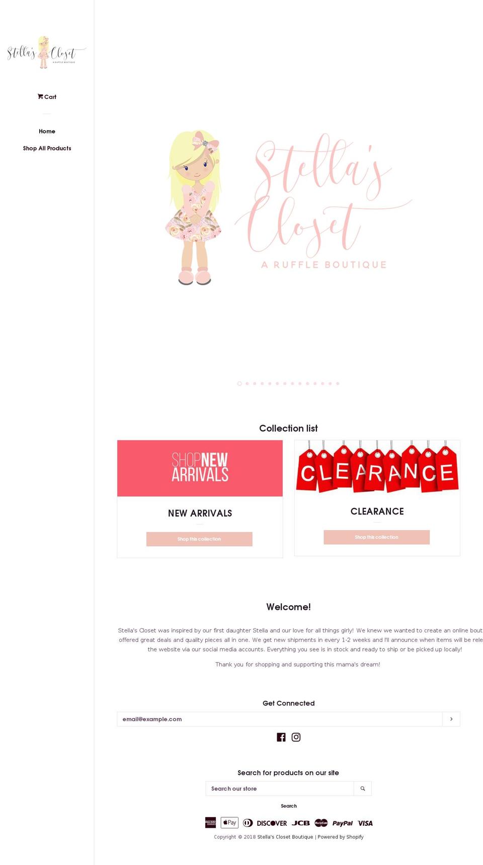 shopstellascloset.com — Shopify storefront screenshot