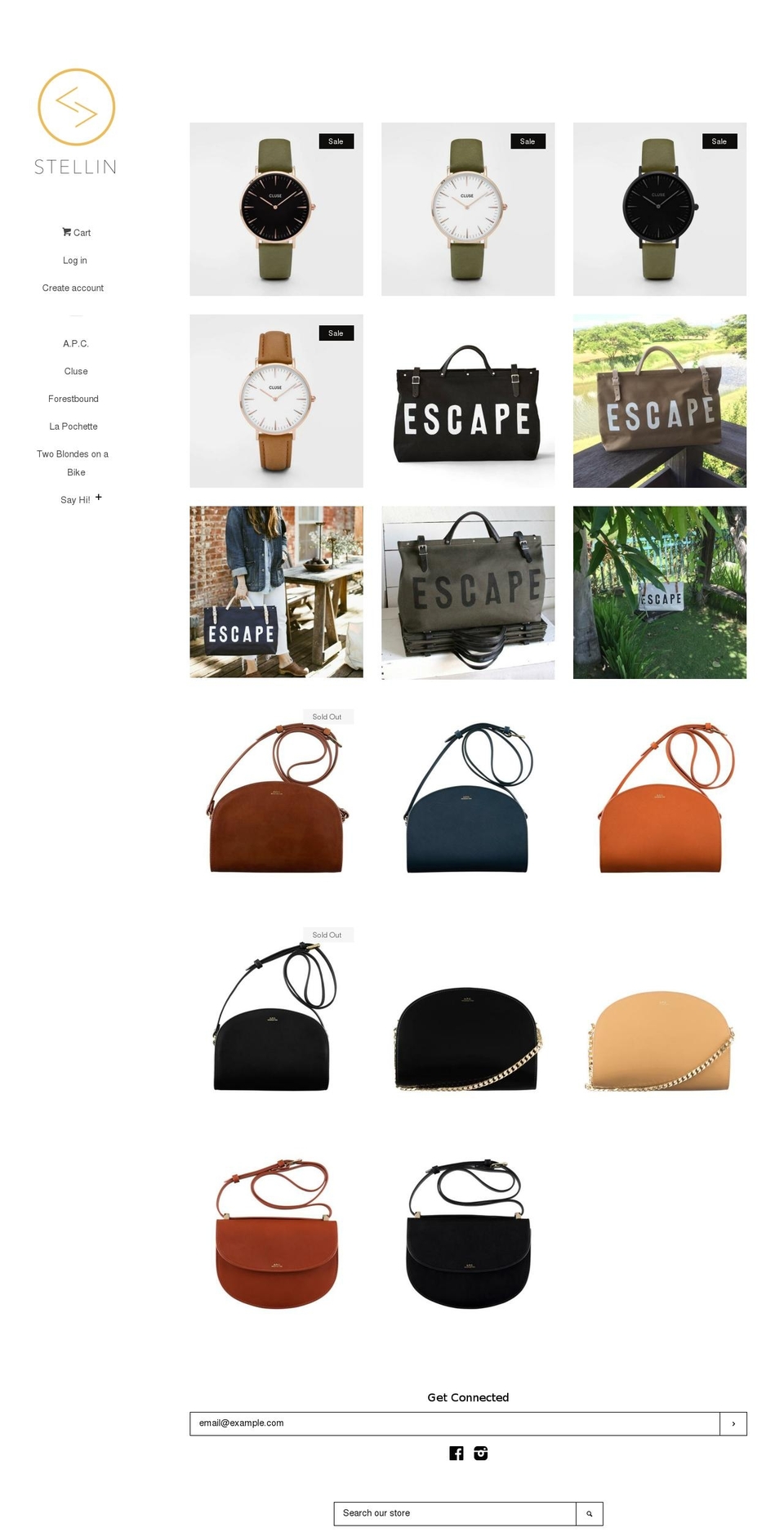 shopstellin.com shopify website screenshot