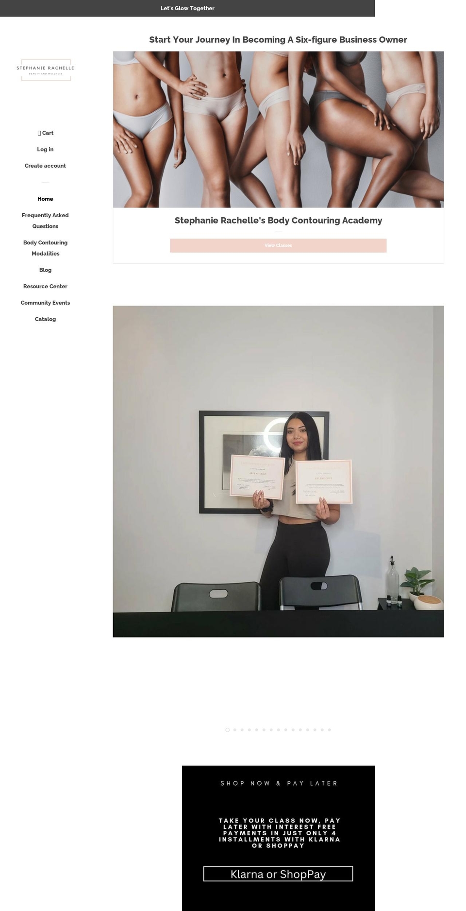 shopstephanierachelle.com — Shopify storefront screenshot