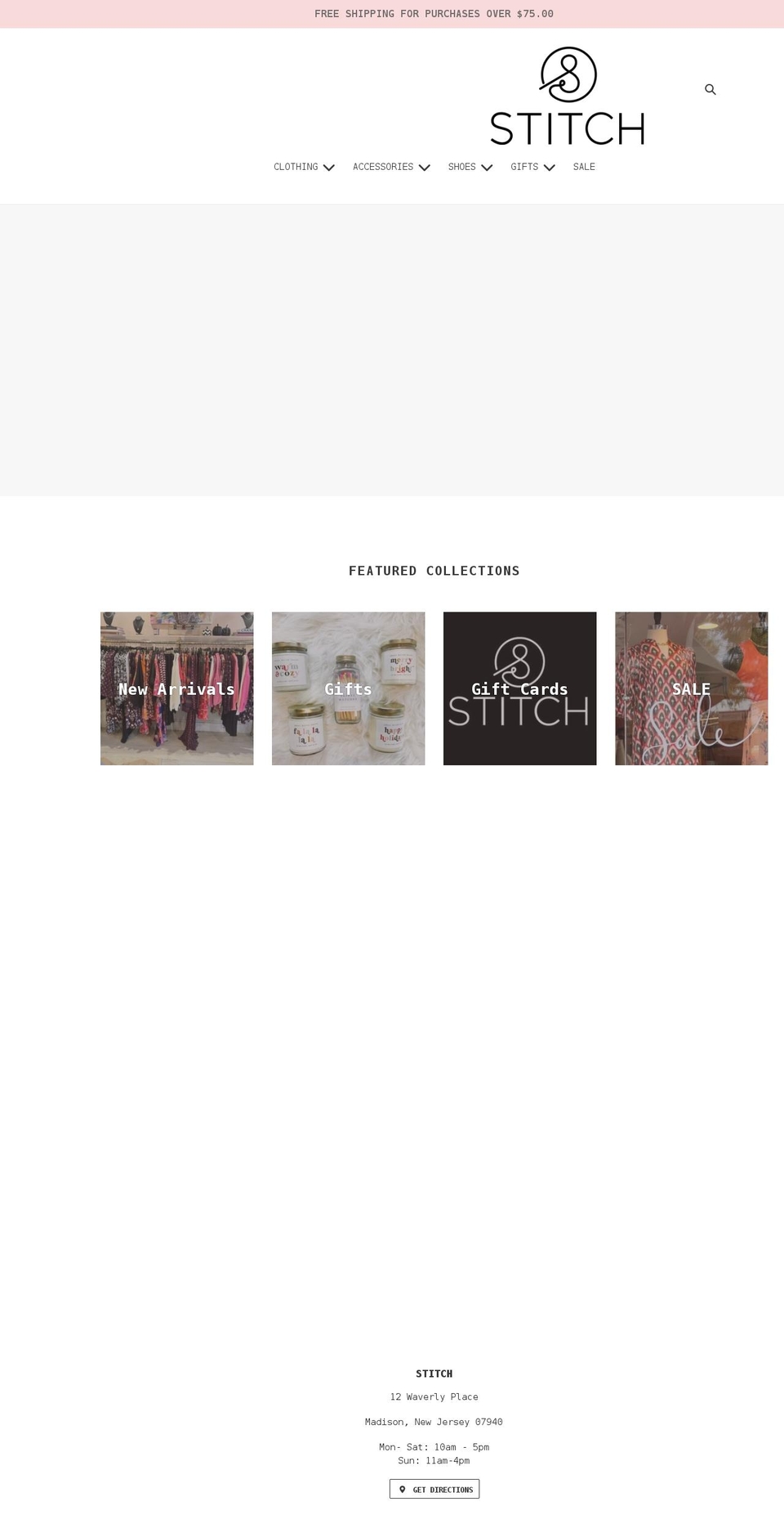 shopstitchnj.com shopify website screenshot