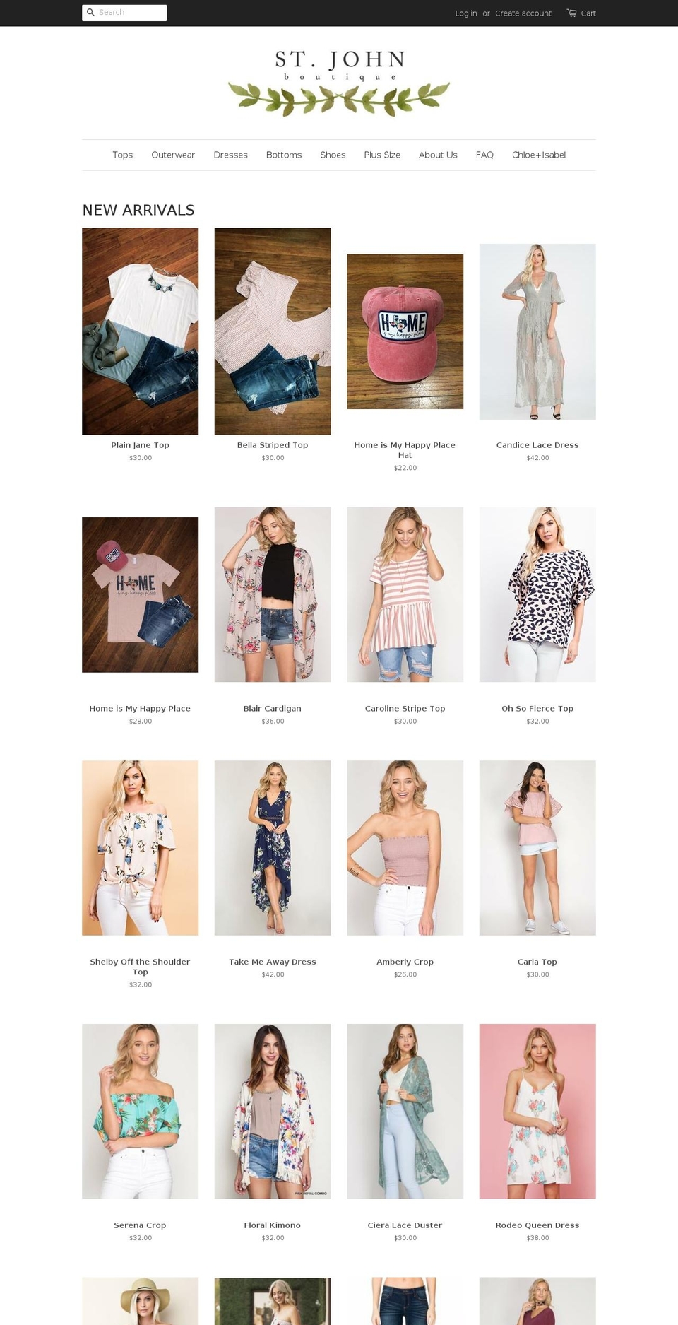shopstjohn.com — Shopify storefront screenshot