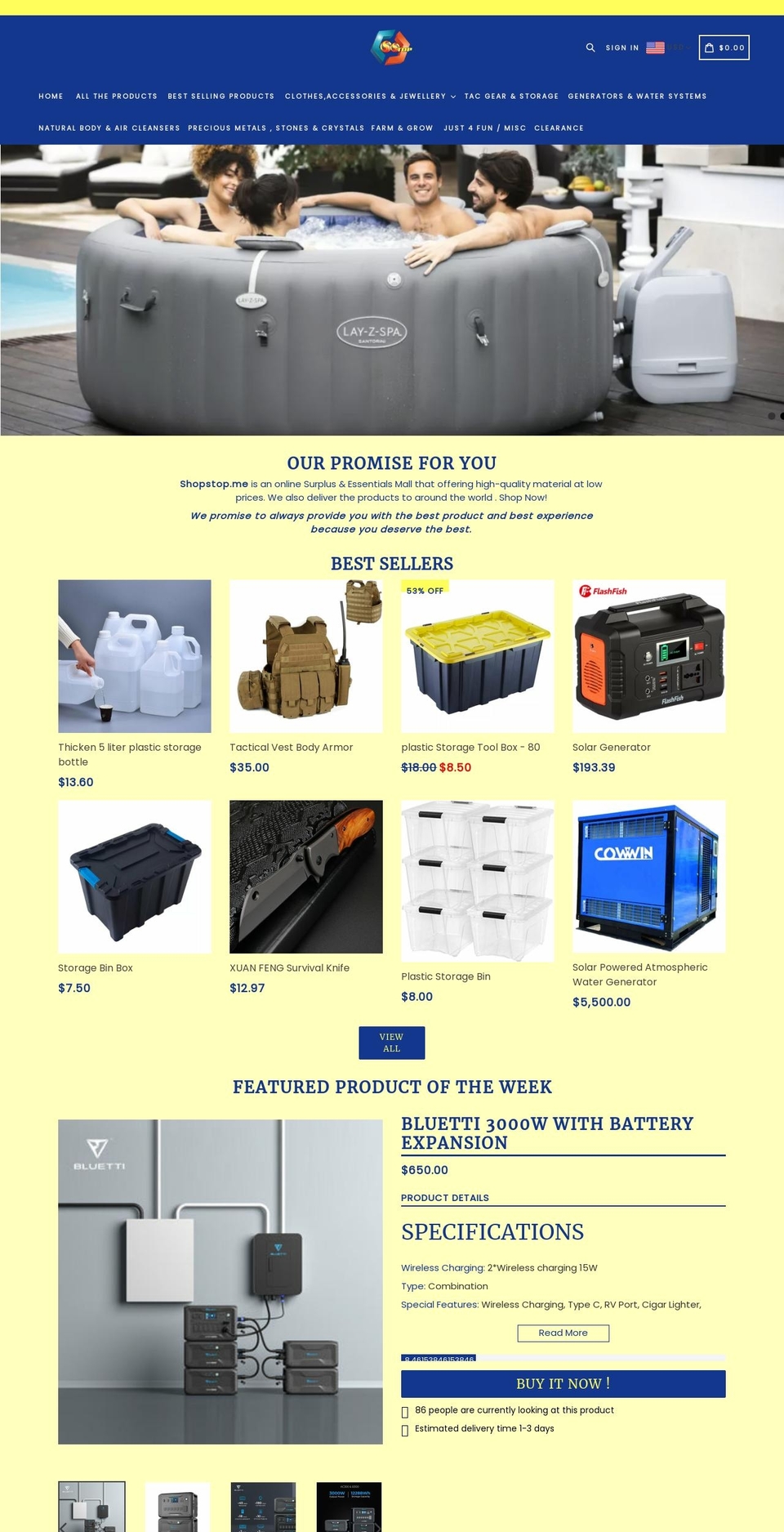 shopstop.me shopify website screenshot