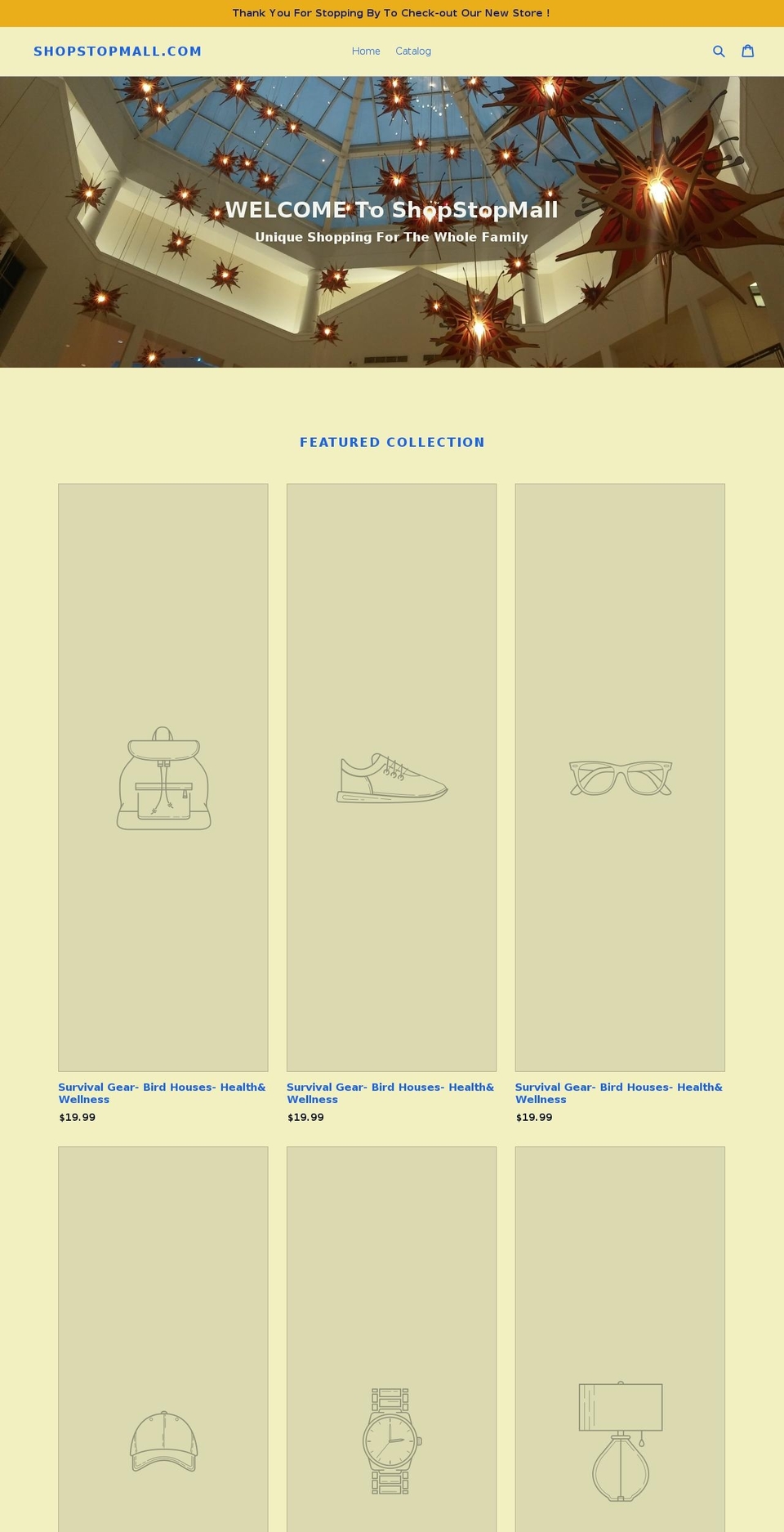 shopstopmall.com shopify website screenshot