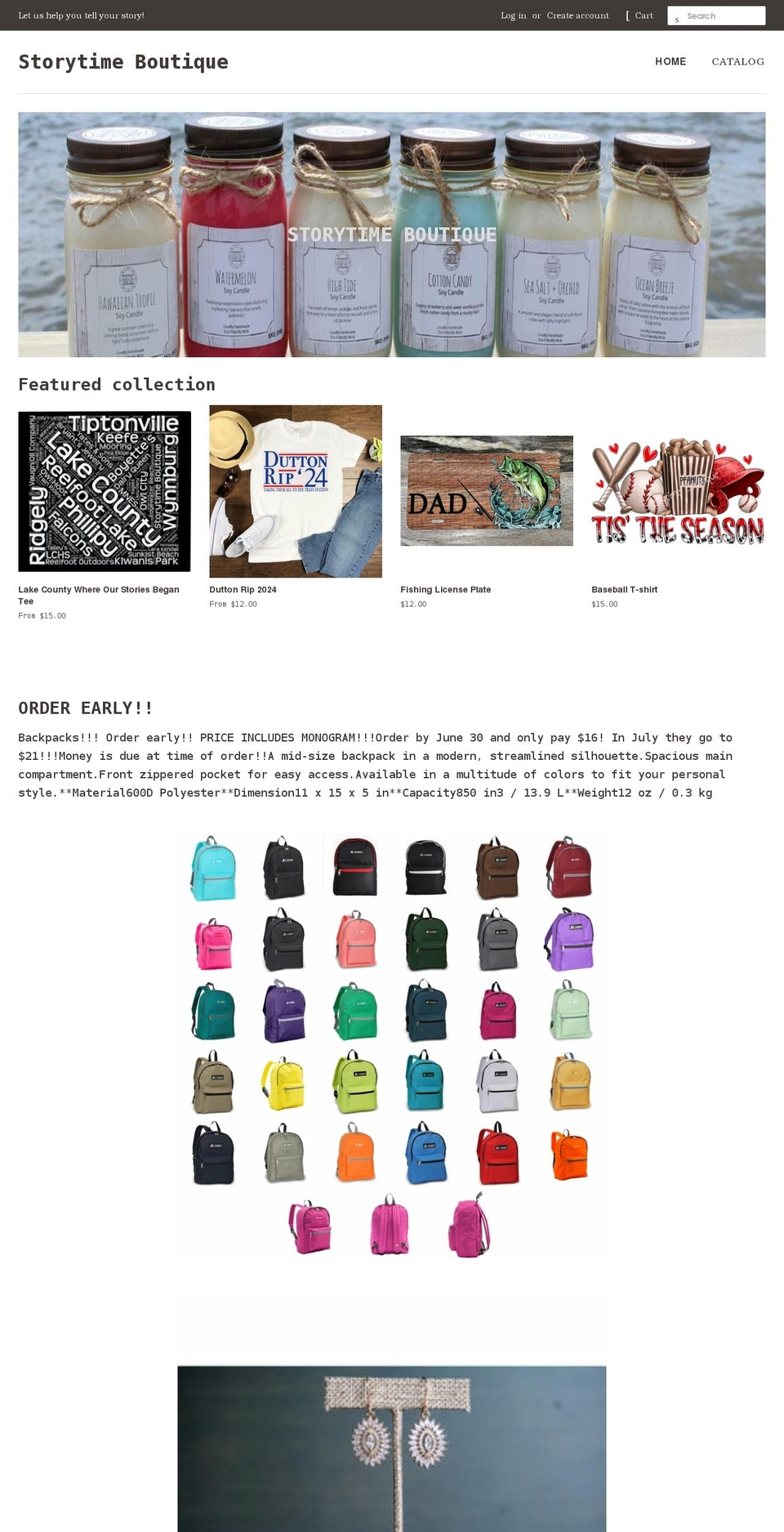 shopstorytime.com shopify website screenshot