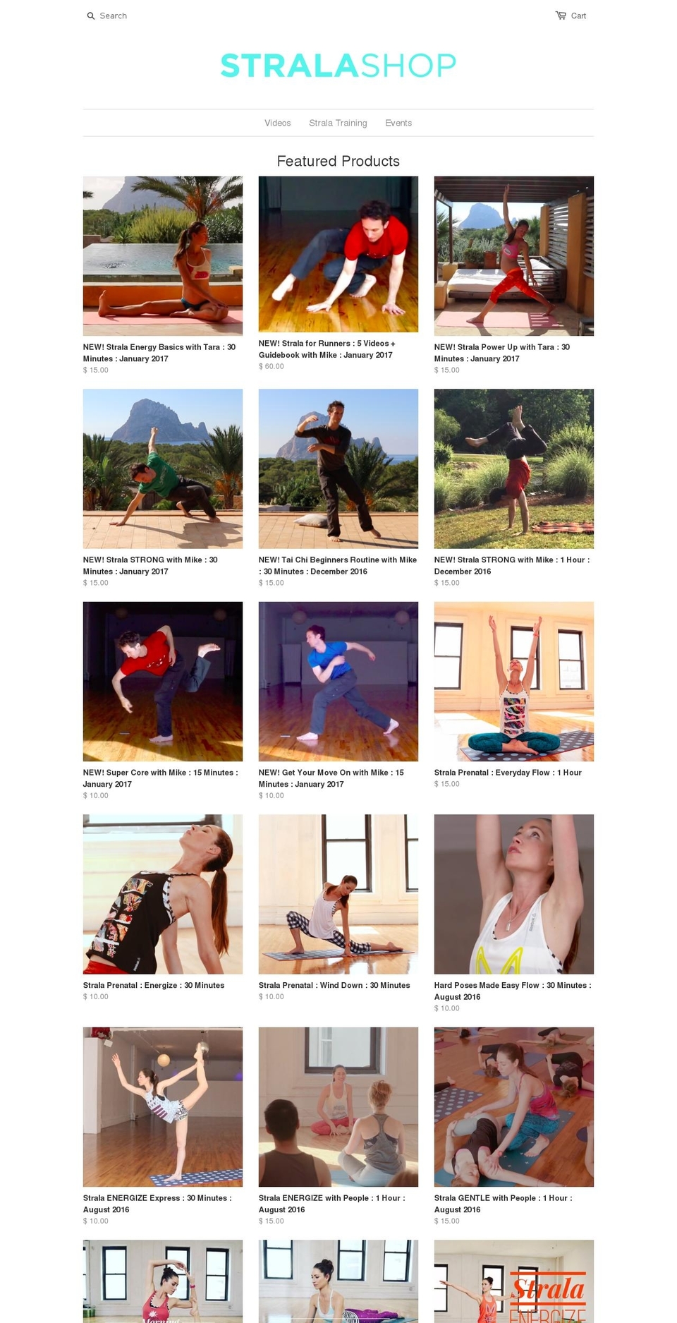 shopstrala.com shopify website screenshot