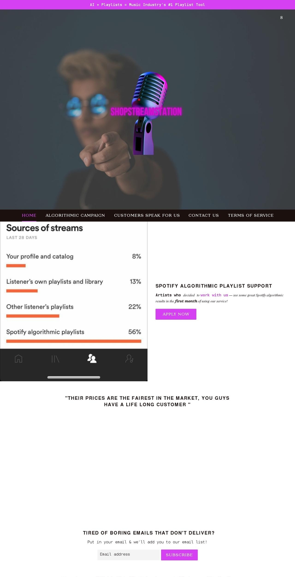 shopstreamstation.com shopify website screenshot