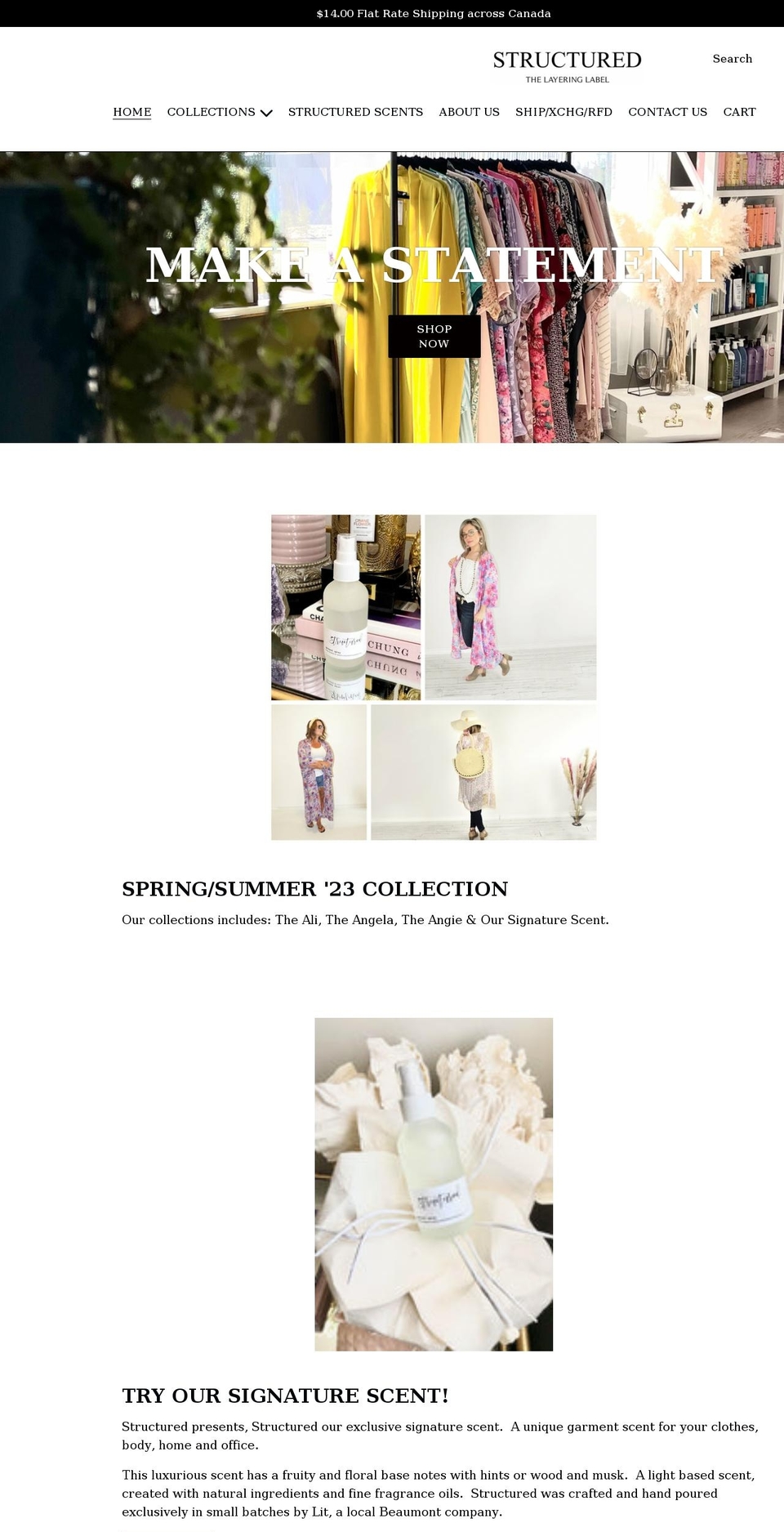 shopstructured.ca shopify website screenshot