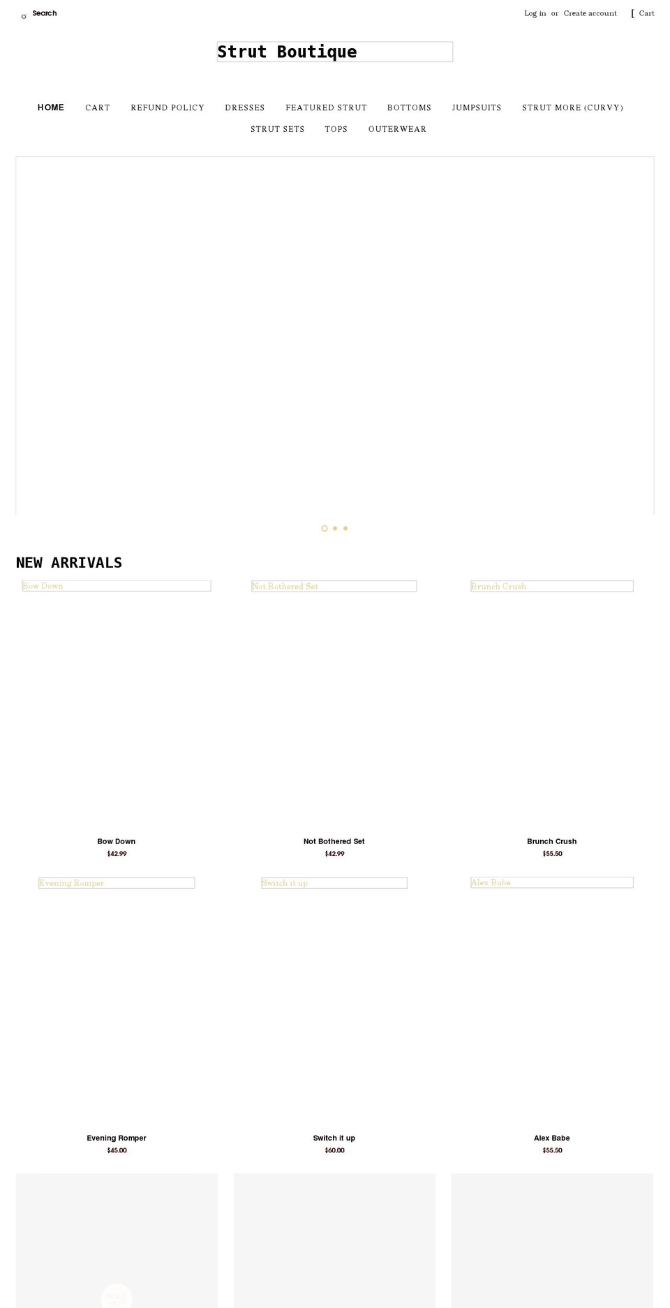 shopstrutbtq.com shopify website screenshot