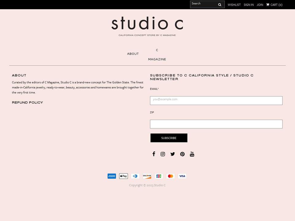 shopstudio-c.com shopify website screenshot