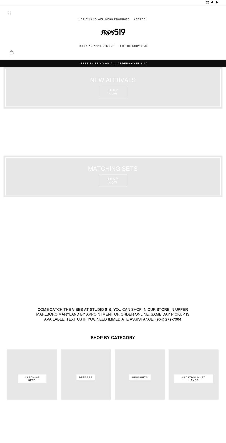 shopstudio519.com shopify website screenshot