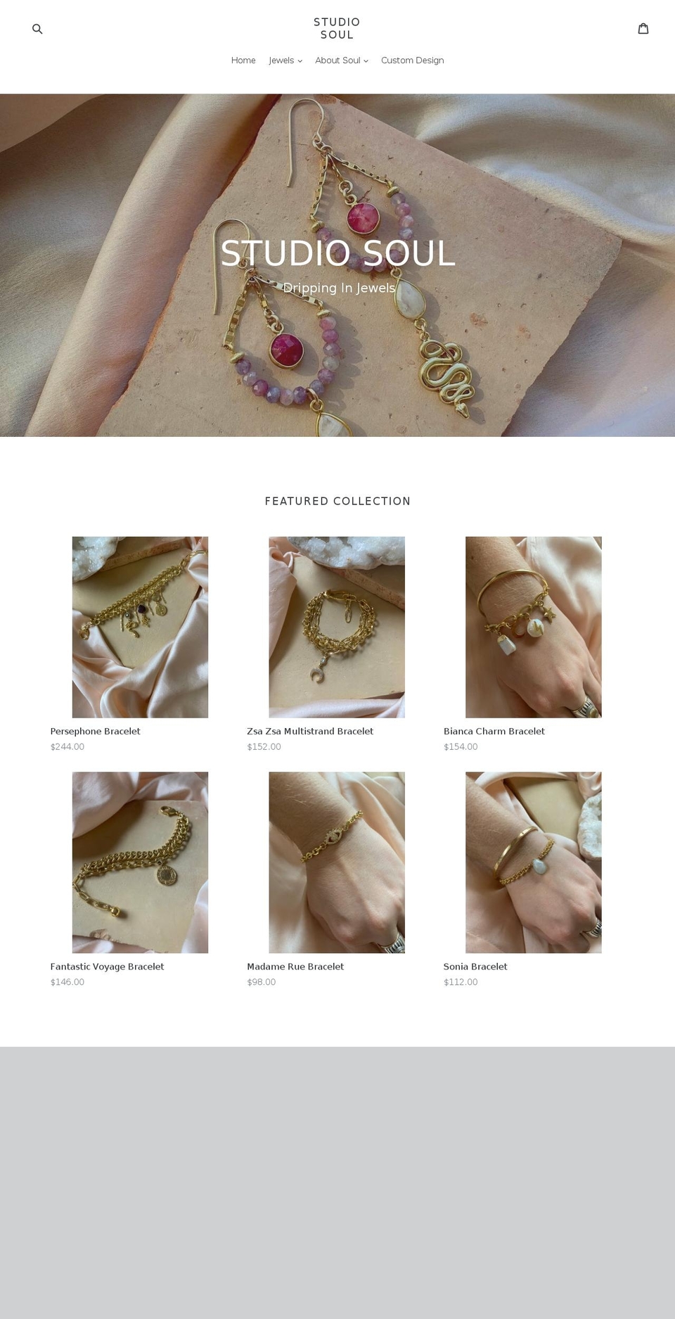 shopstudiosoul.com shopify website screenshot