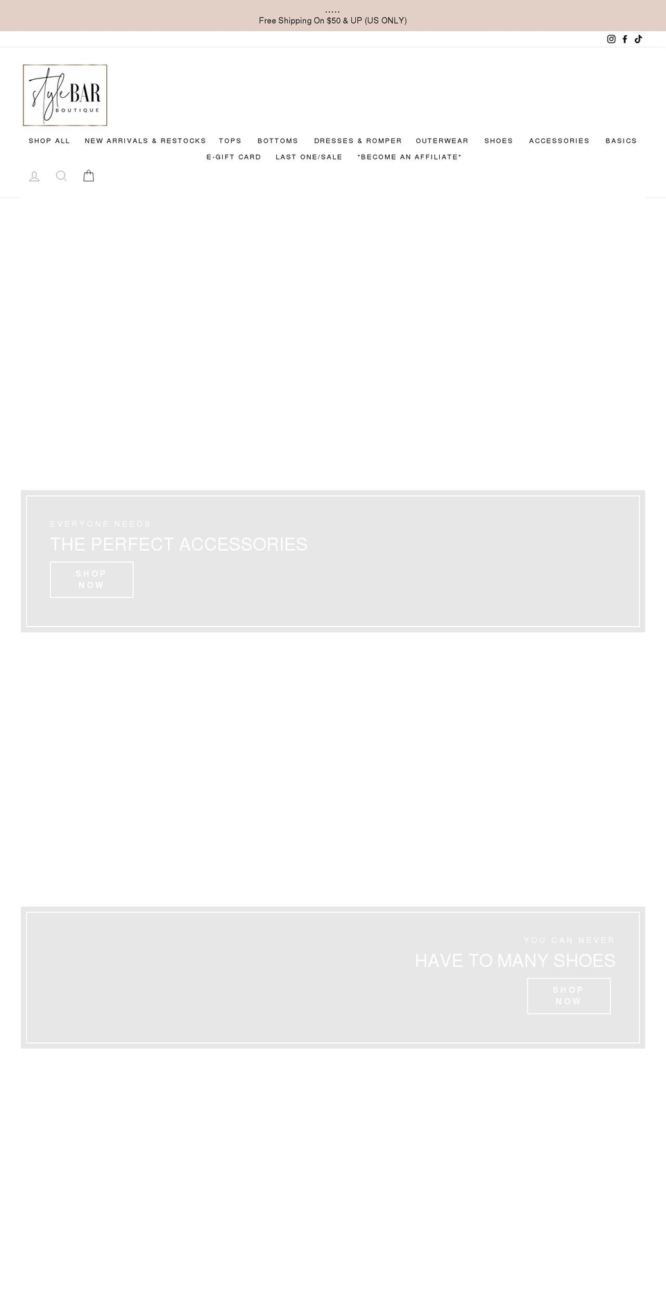 shopstylebarboutique.com — Shopify storefront screenshot