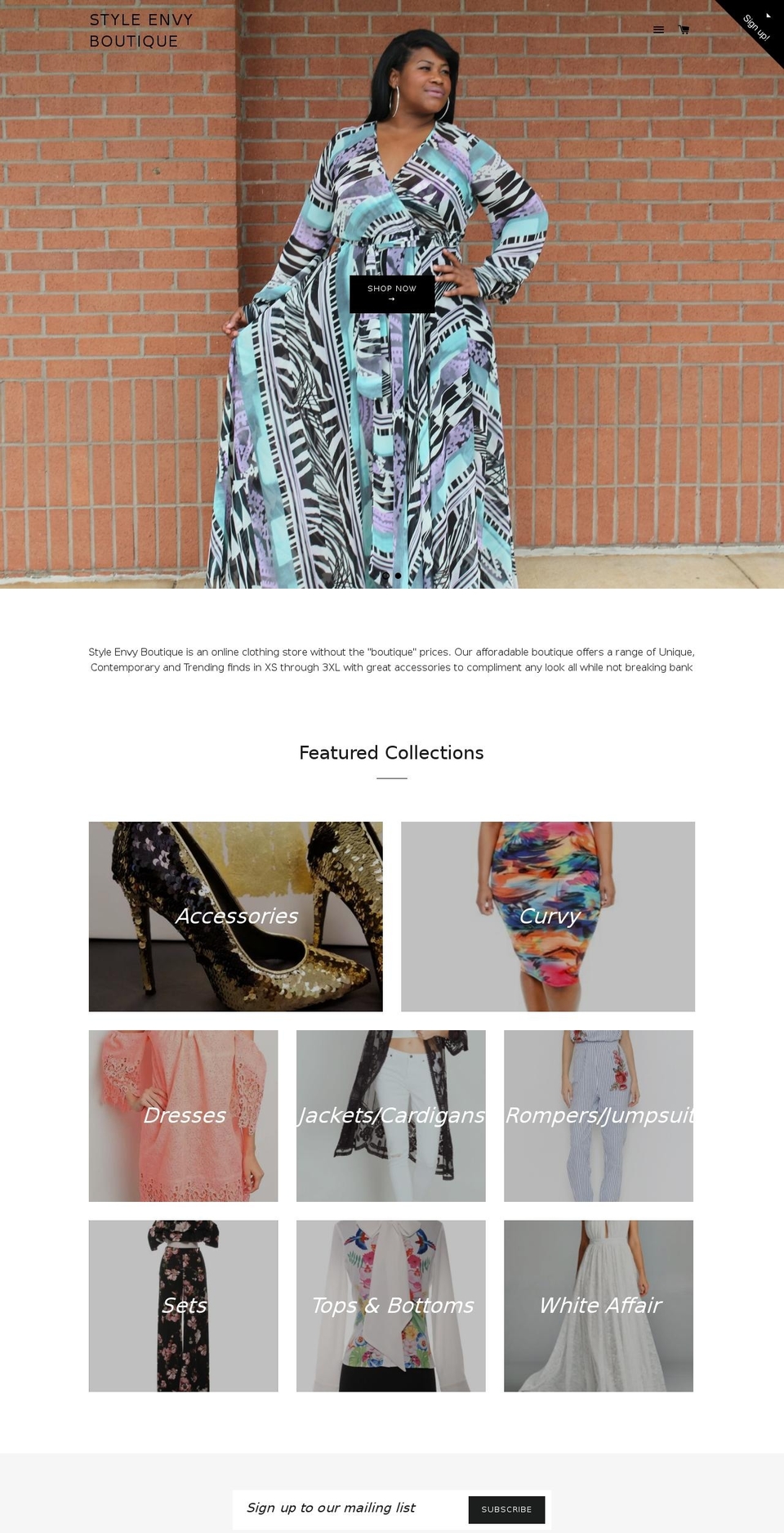 shopstyleenvy.com shopify website screenshot