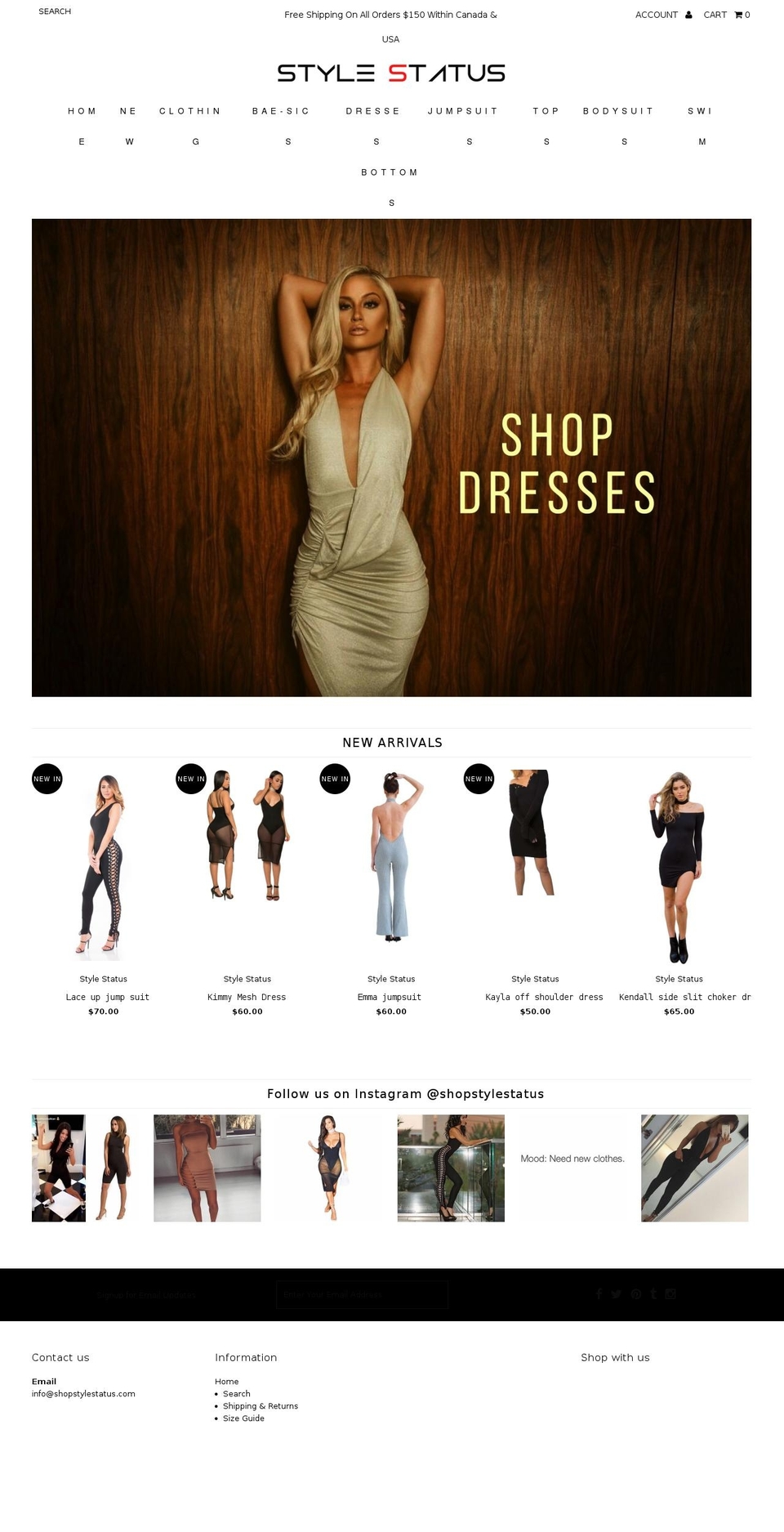 shopstylestatus.com shopify website screenshot