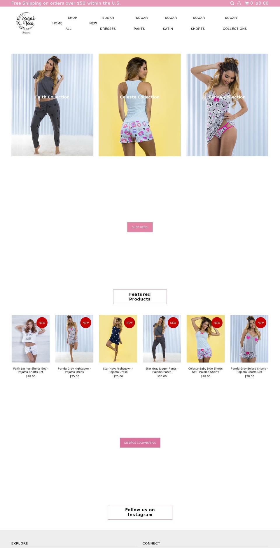 shopsugarmoon.com — Shopify storefront screenshot