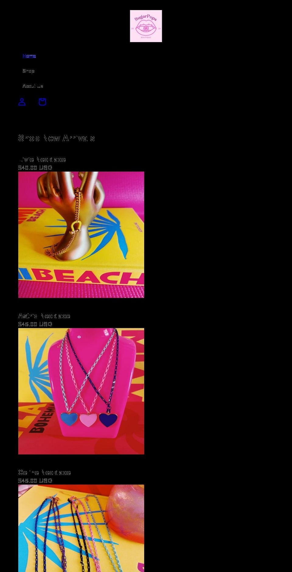 shopsugarpops.com shopify website screenshot