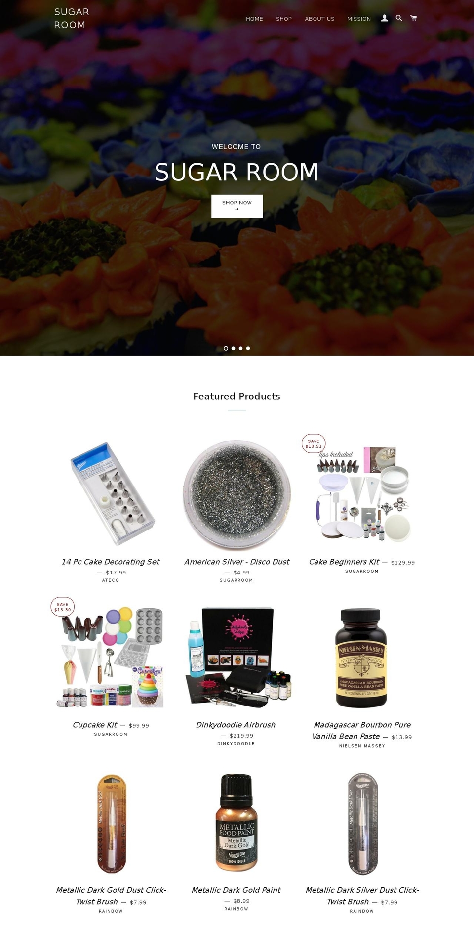 shopsugarroom.com shopify website screenshot