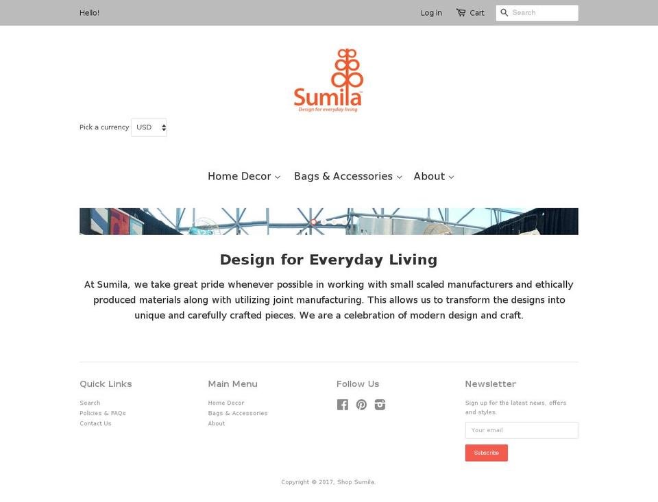 shopsumila.com shopify website screenshot