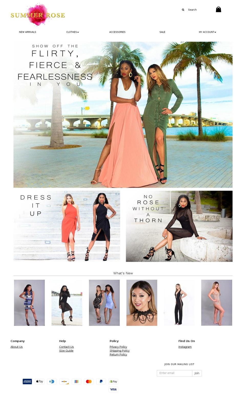 shopsummerrose.com — Shopify storefront screenshot