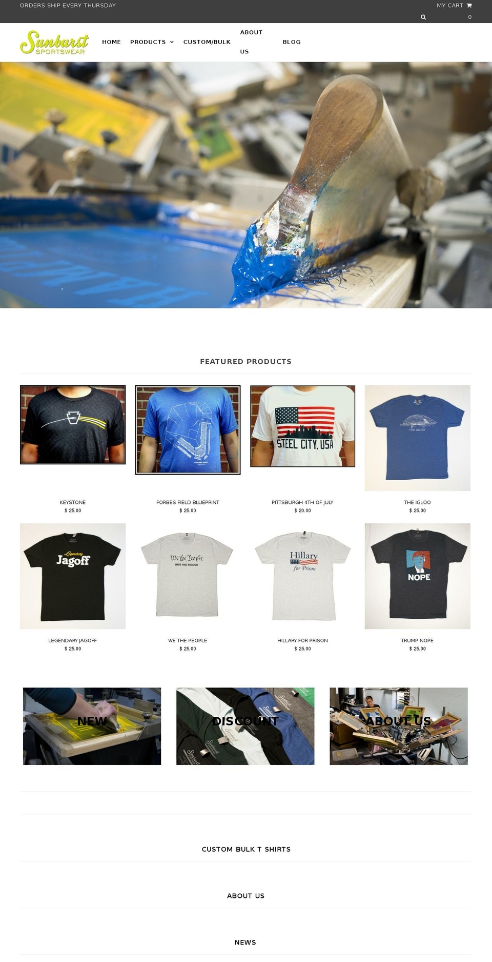 shopsunburst.com shopify website screenshot