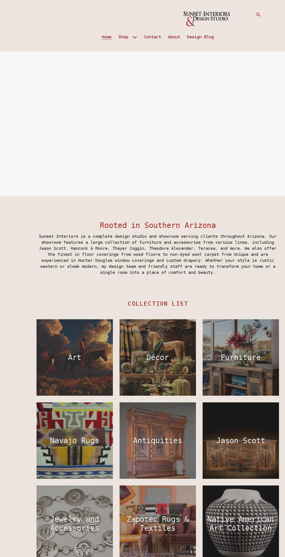 shopsunsetinteriors.com shopify website screenshot