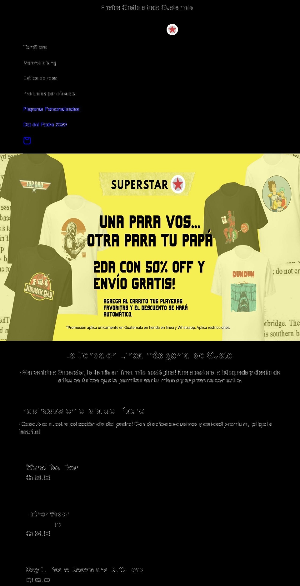 shopsuperstar.com shopify website screenshot