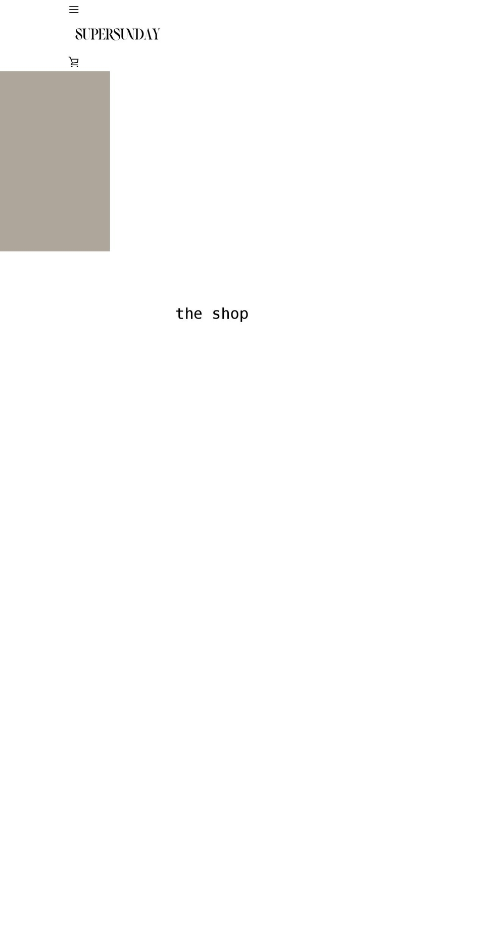 shopsupersunday.com shopify website screenshot