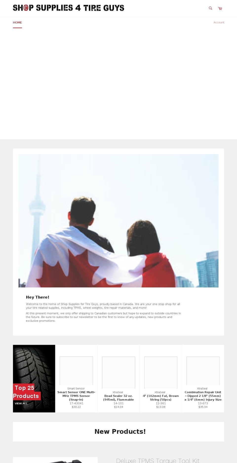 shopsuppliesfortireguys.com shopify website screenshot