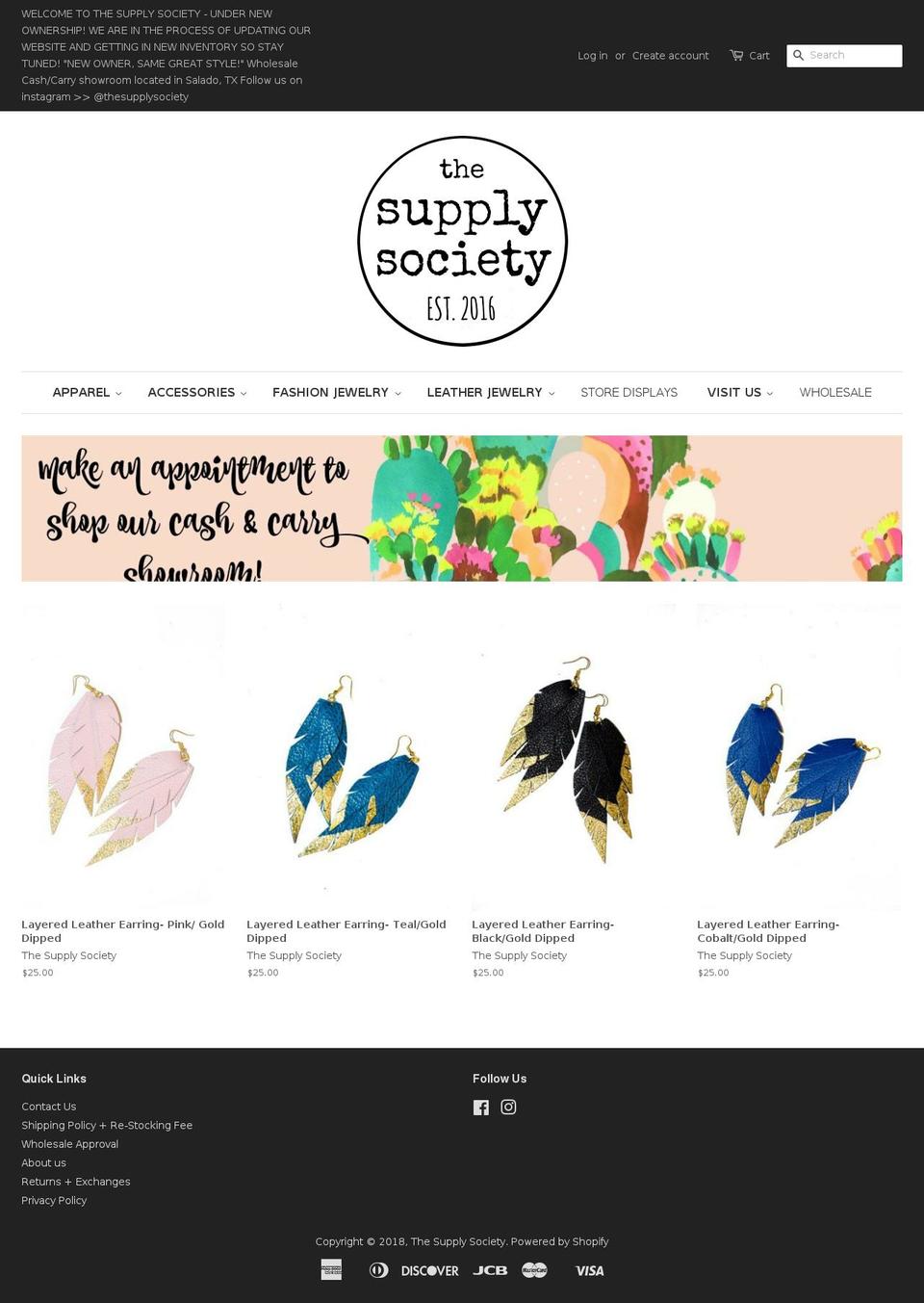 shopsupplysociety.com shopify website screenshot