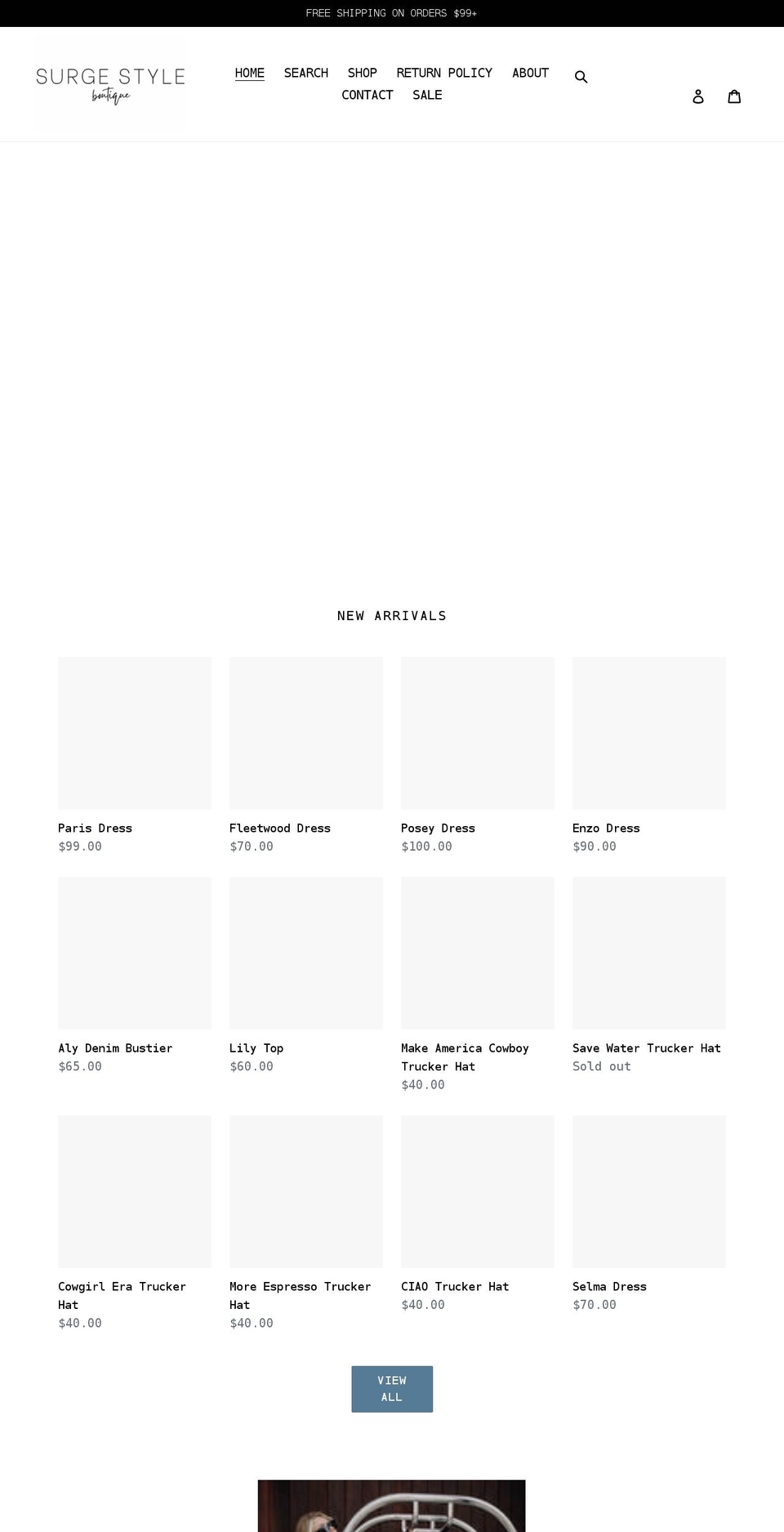 shopsurgestyle.com shopify website screenshot