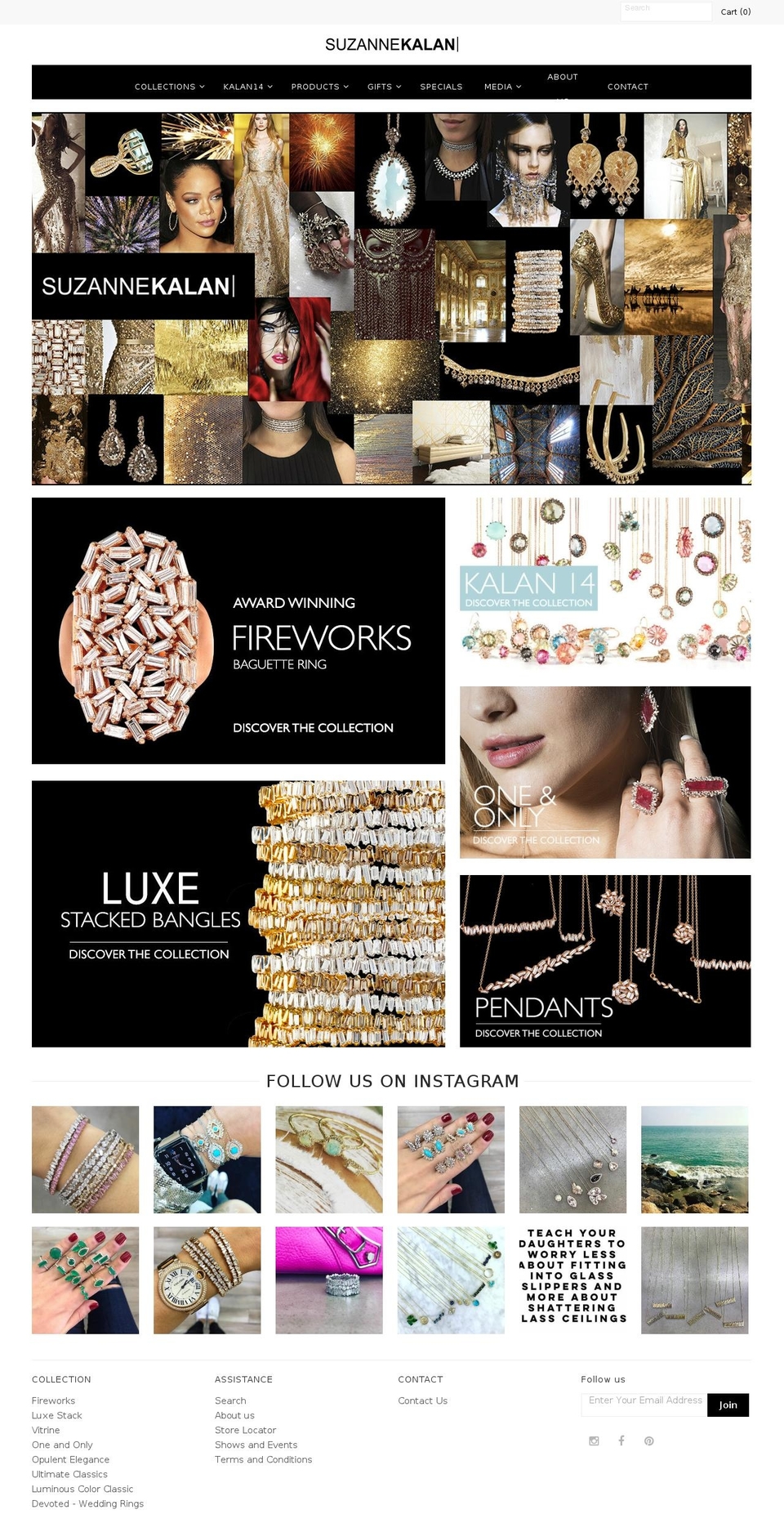 shopsuzannekalan.com shopify website screenshot