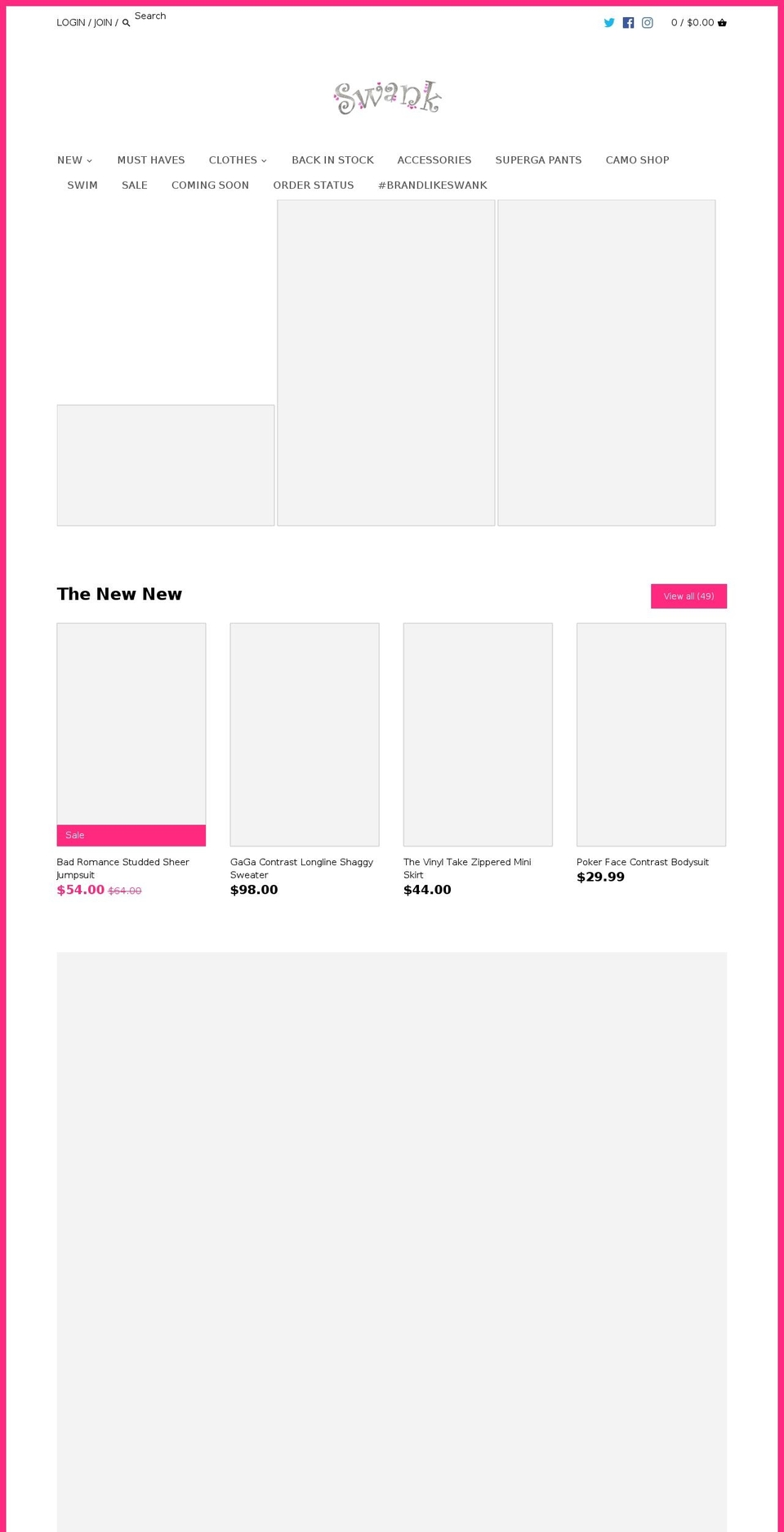 shopswankonline.com — Shopify storefront screenshot