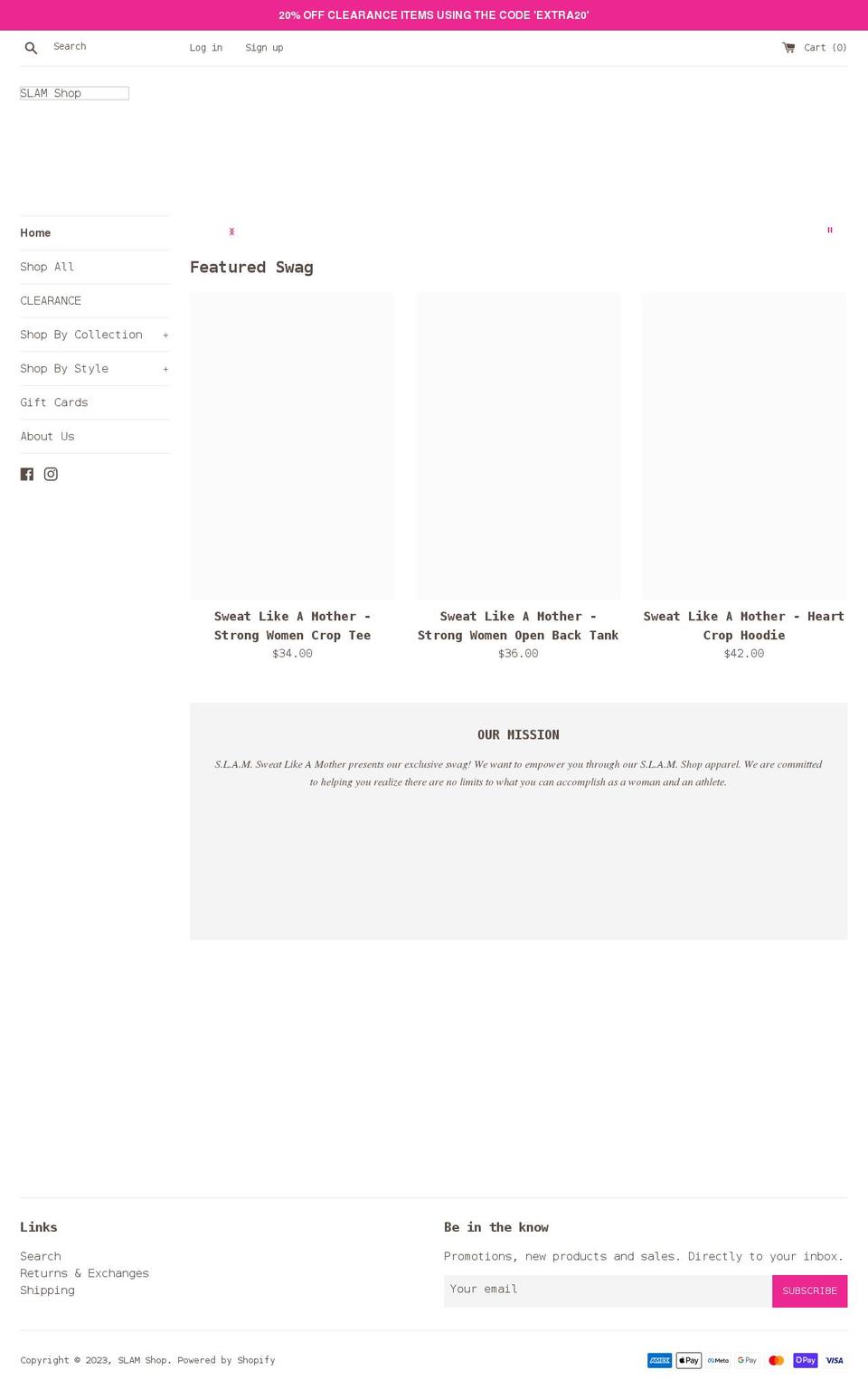 shopsweatlikeamother.com shopify website screenshot