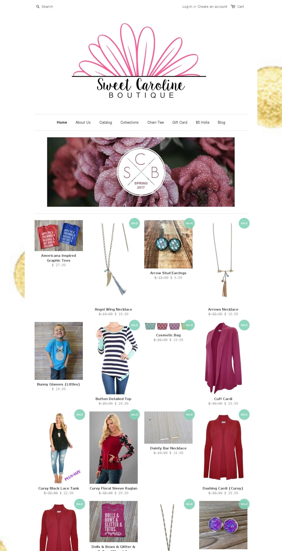 shopsweetcaroline.com shopify website screenshot